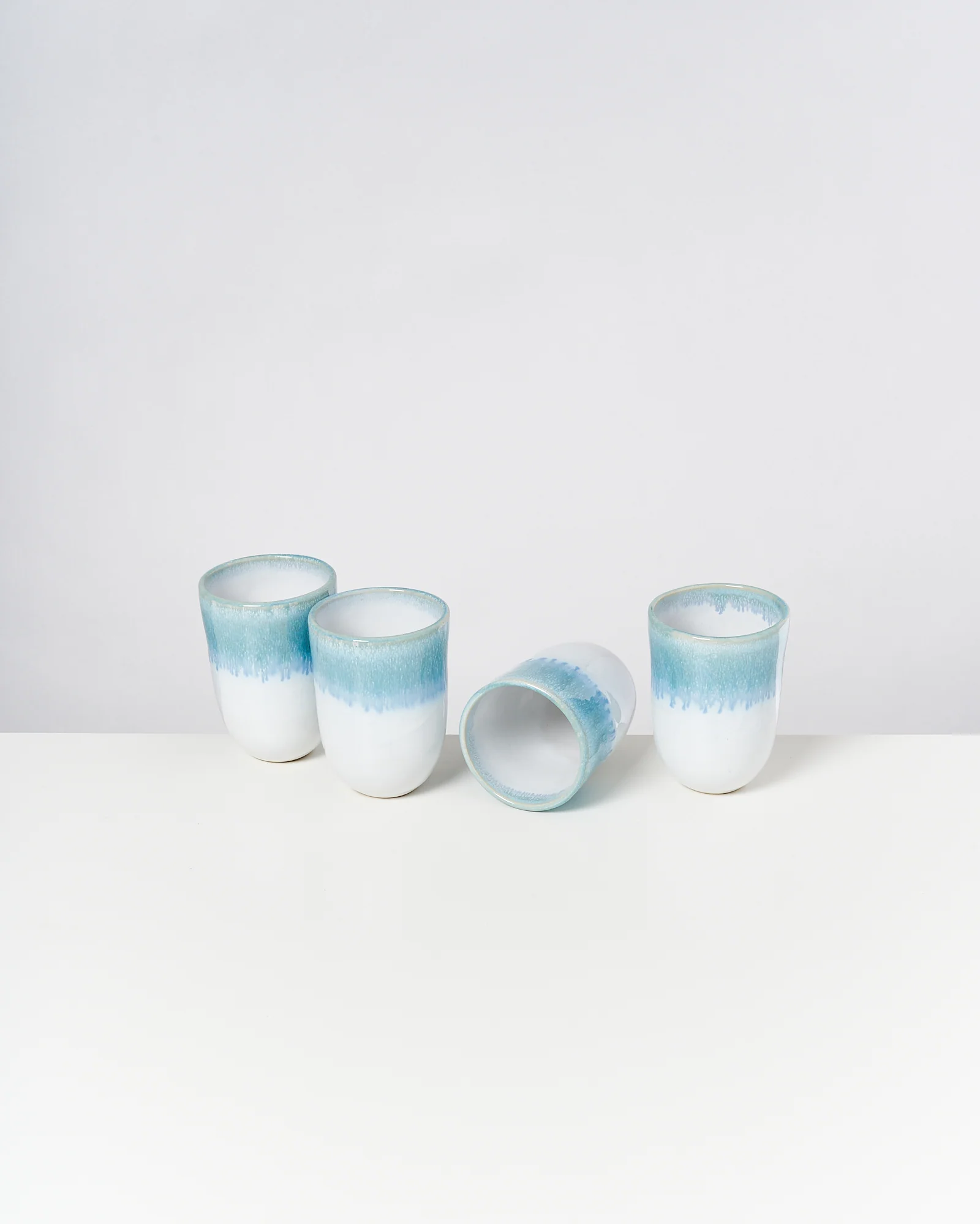 Alcachofra Becher groß grünblau 4er-Set