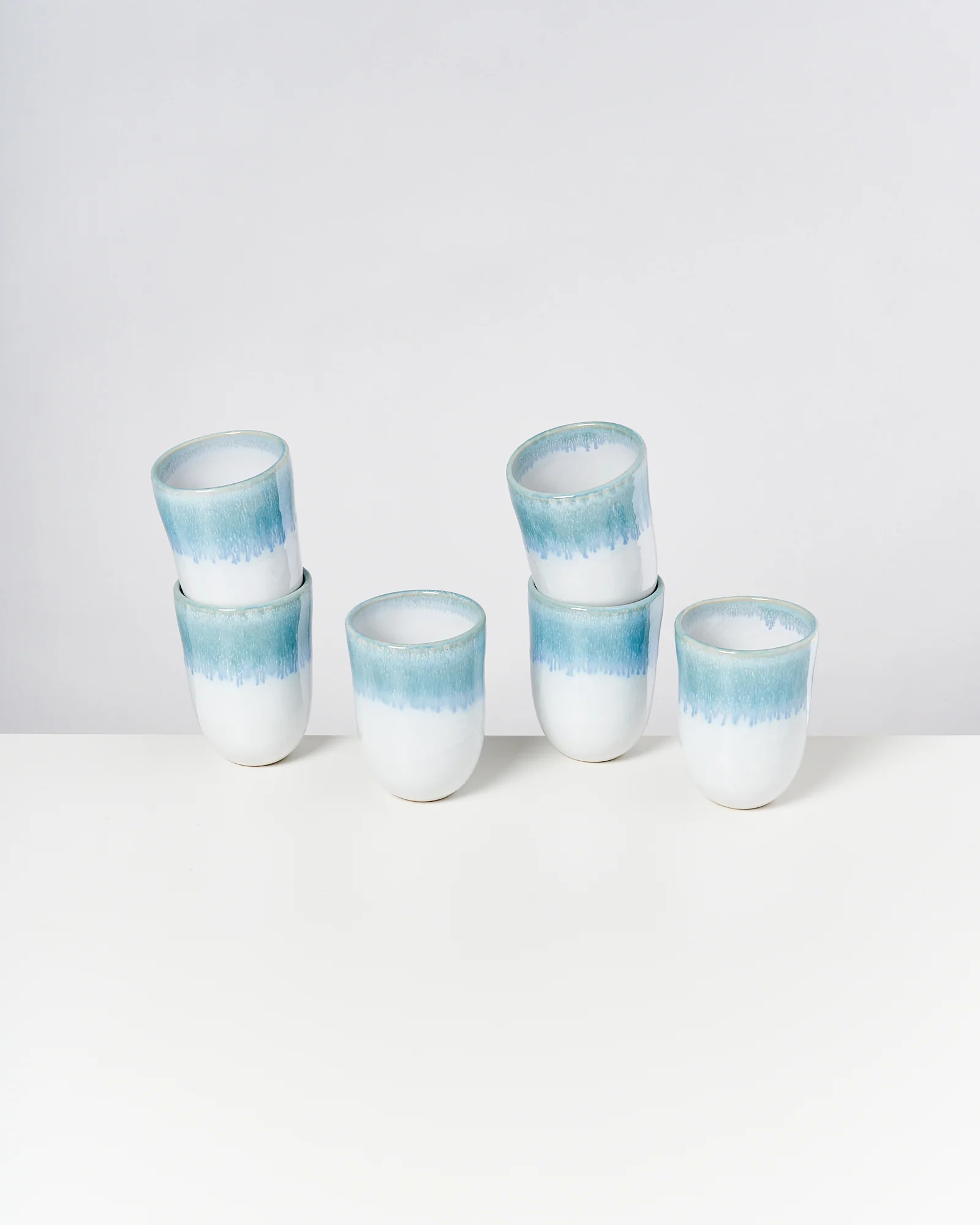 Alcachofra Becher groß grünblau 6er-Set