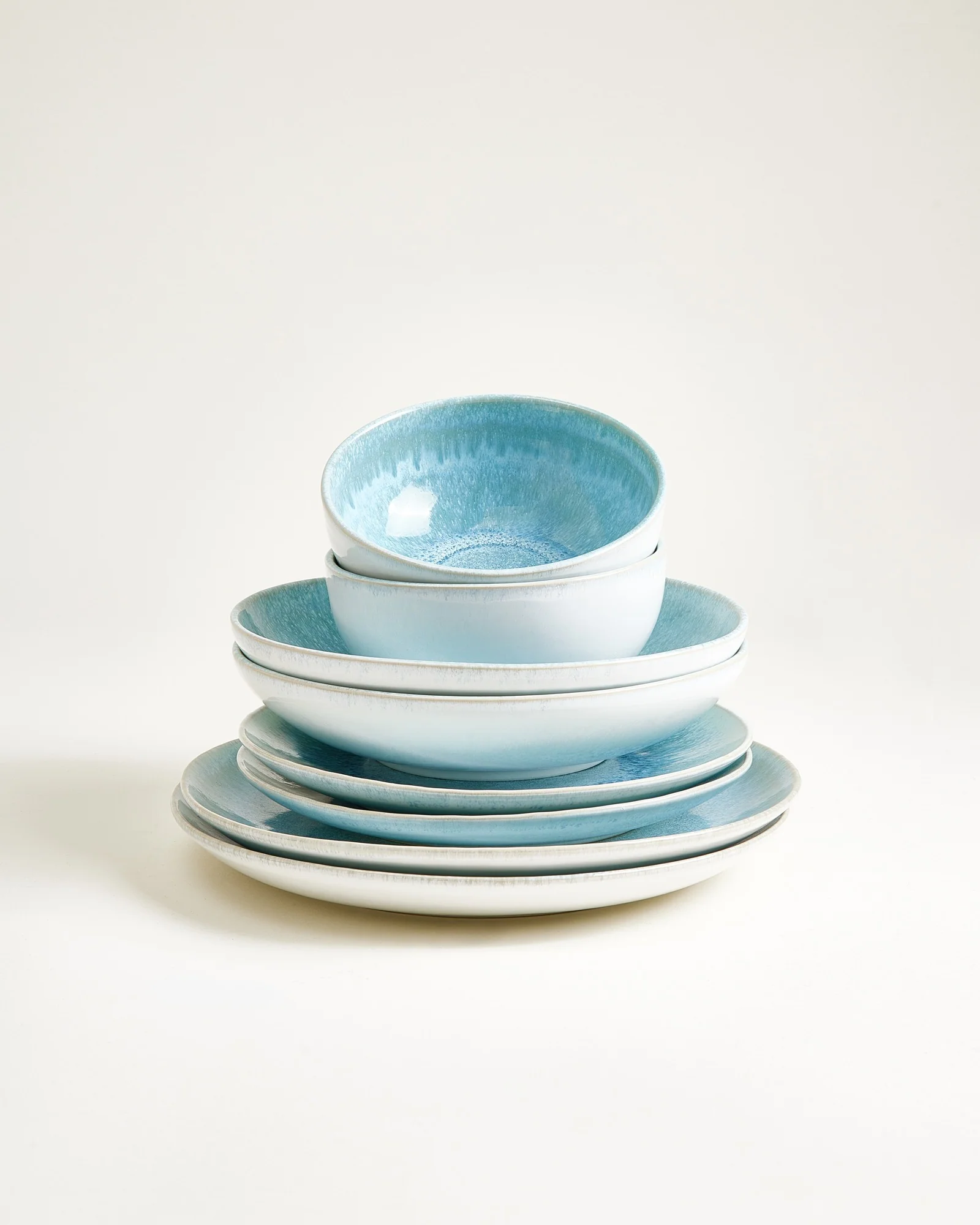 Alcachofra Geschirr-Set grünblau 8-teilig