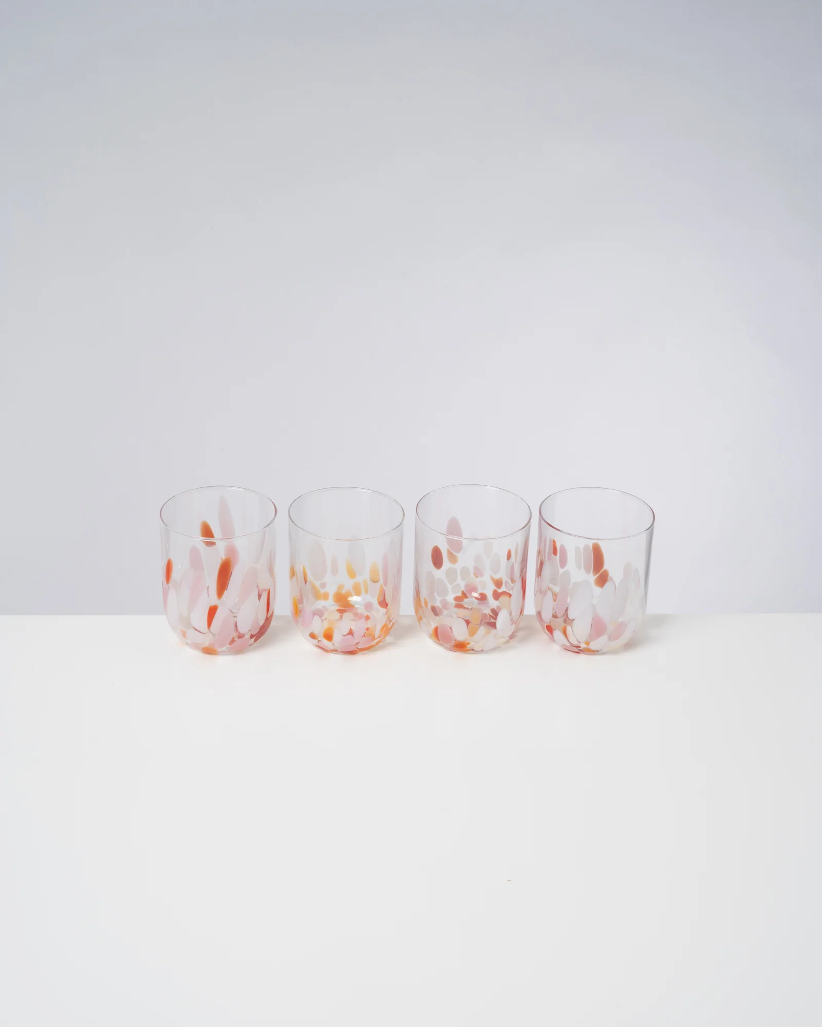 Alegria Glas groß rosé coral 4er-Set