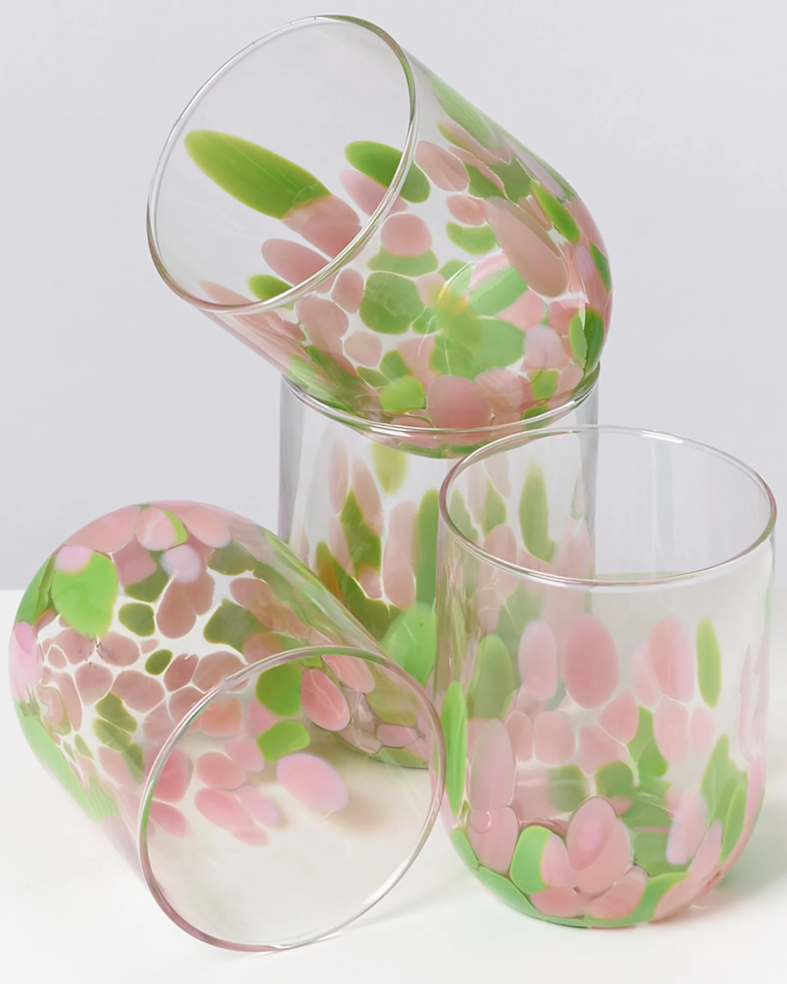 Alegria Glas groß rosa grün 4er-Set - Image 2