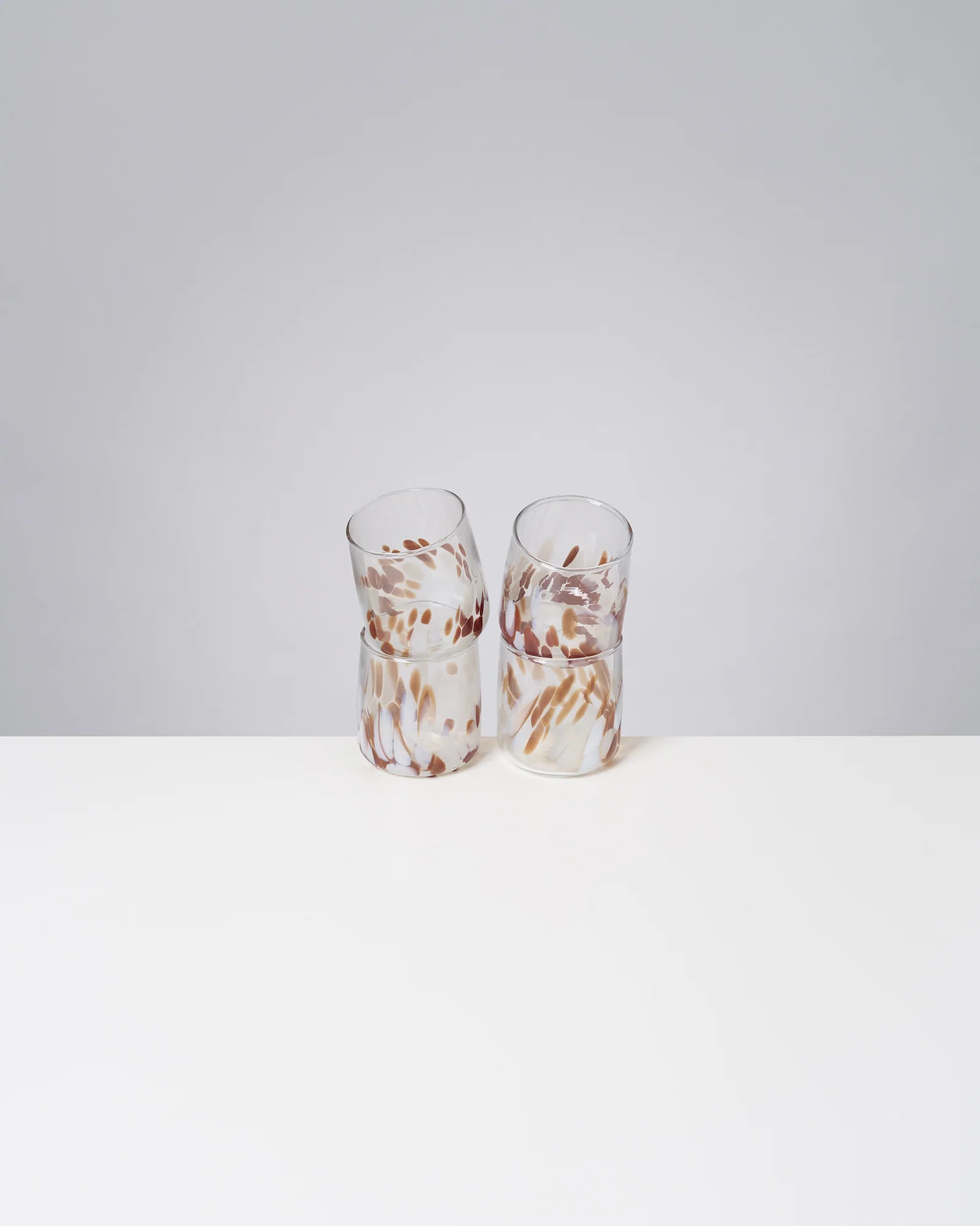 Alegria Glas klein bernstein sand 4er-Set