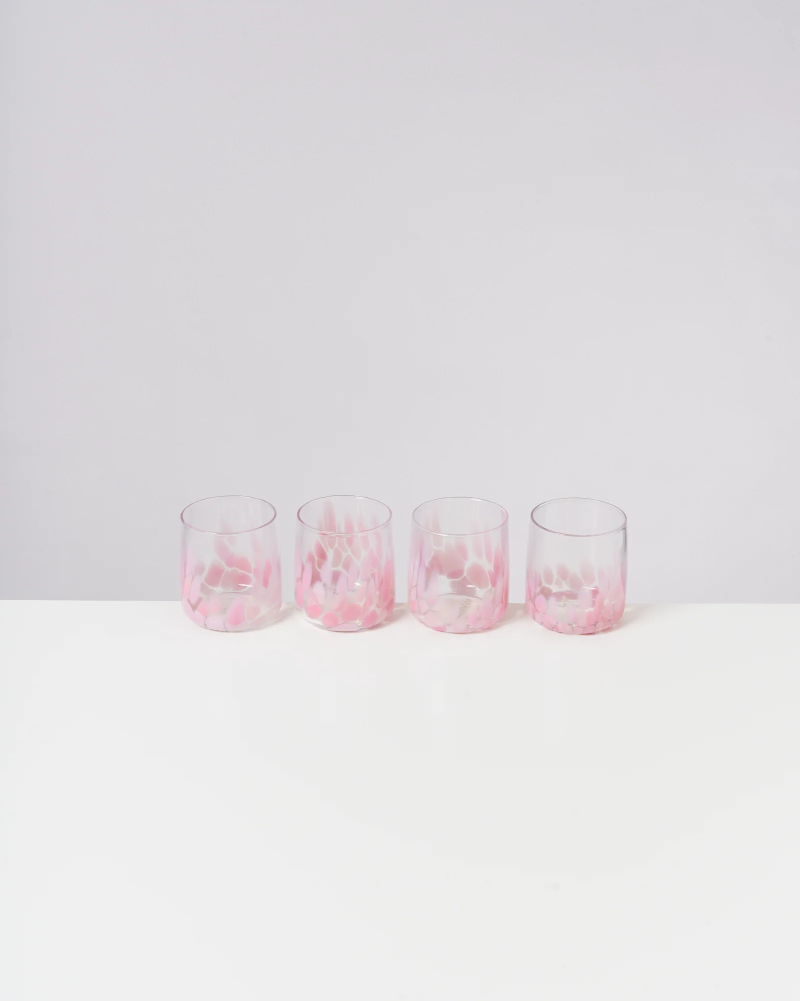 Alegria Glas klein rosa 4er-Set