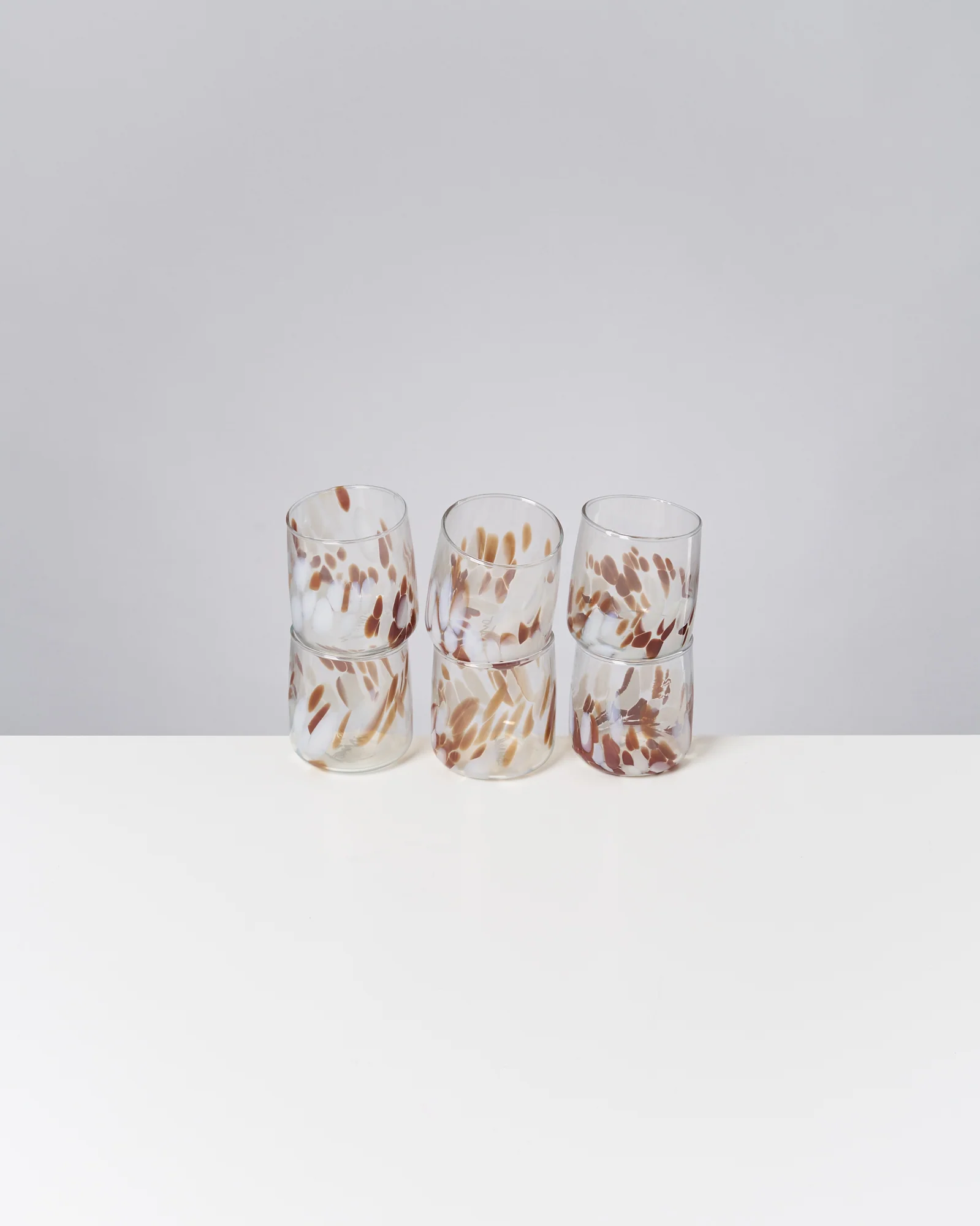 Alegria Glas klein bernstein sand 6er-Set