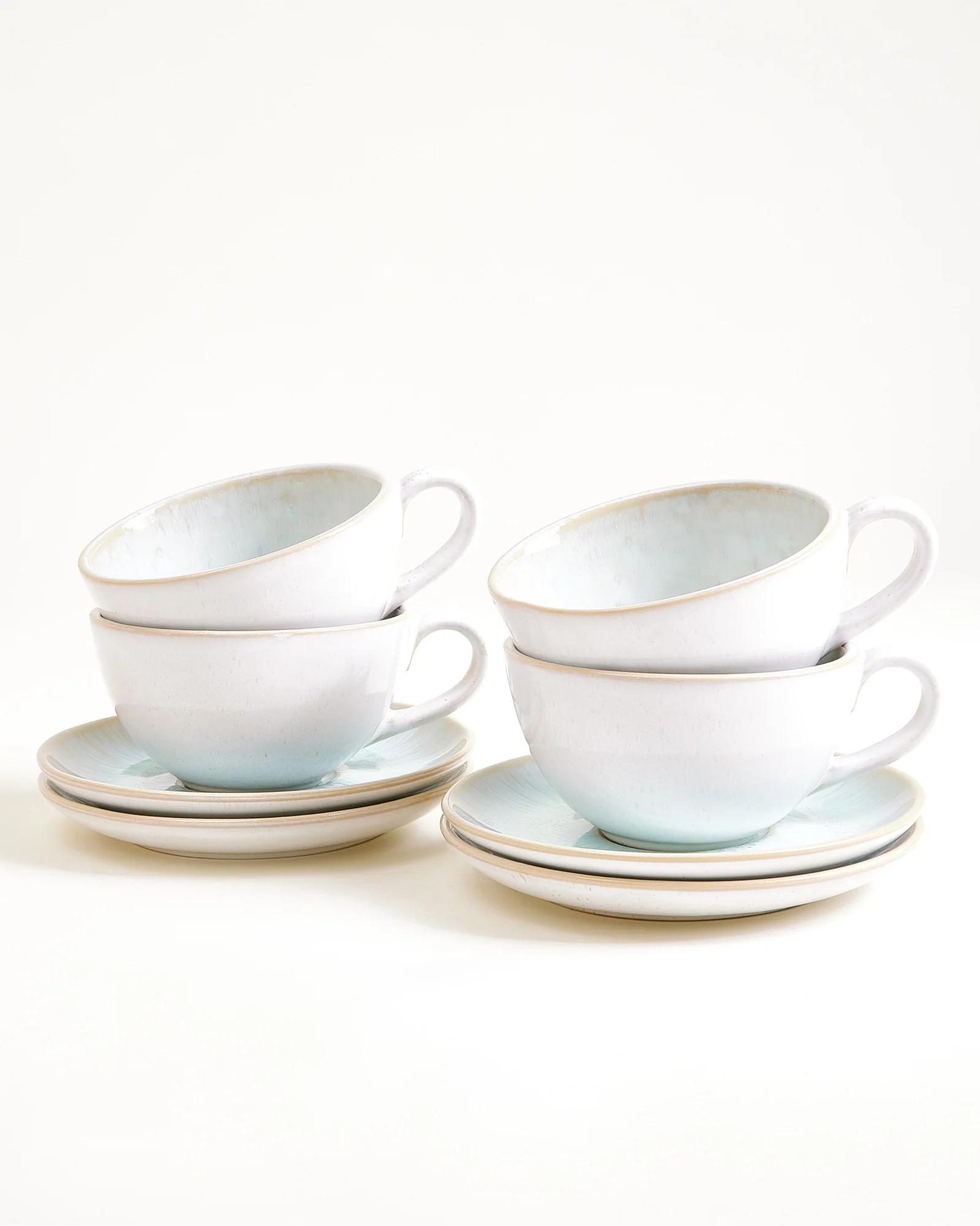 Areia Teetasse & Untertasse groß classic azur 4er-Set