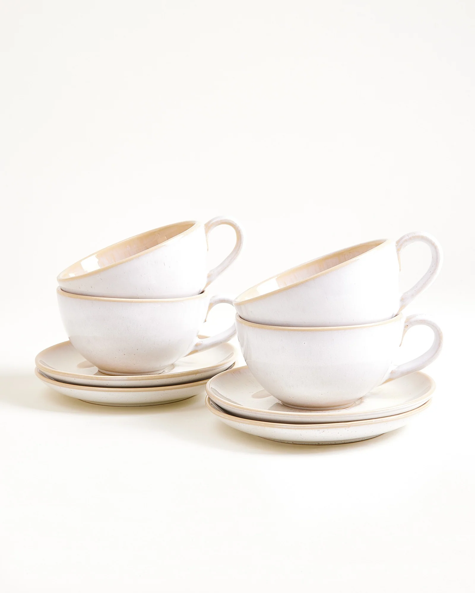 Areia Teetasse & Untertasse groß classic sand 4er-Set