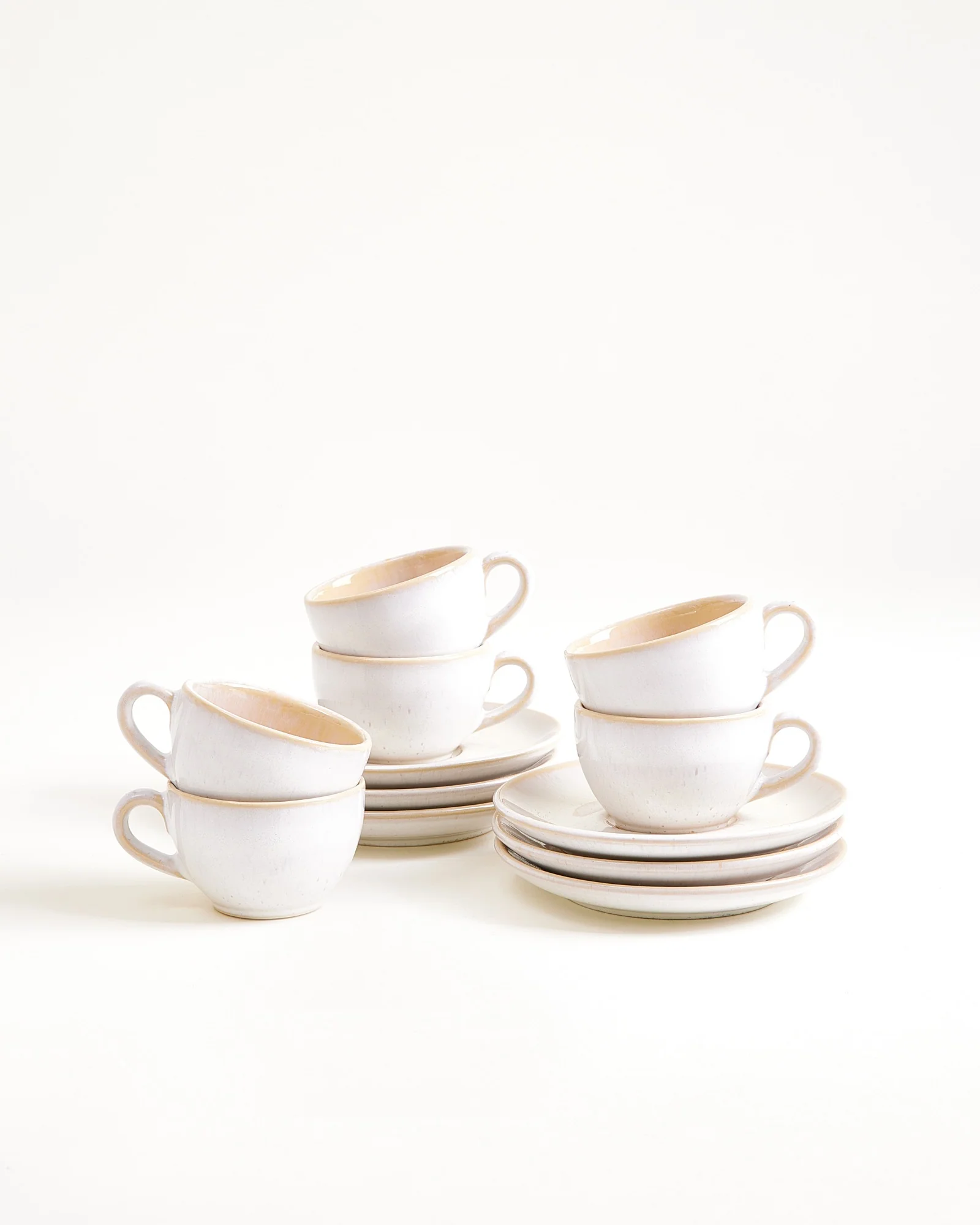 Areia Espressotasse & Espressountertasse classic sand 6er-Set