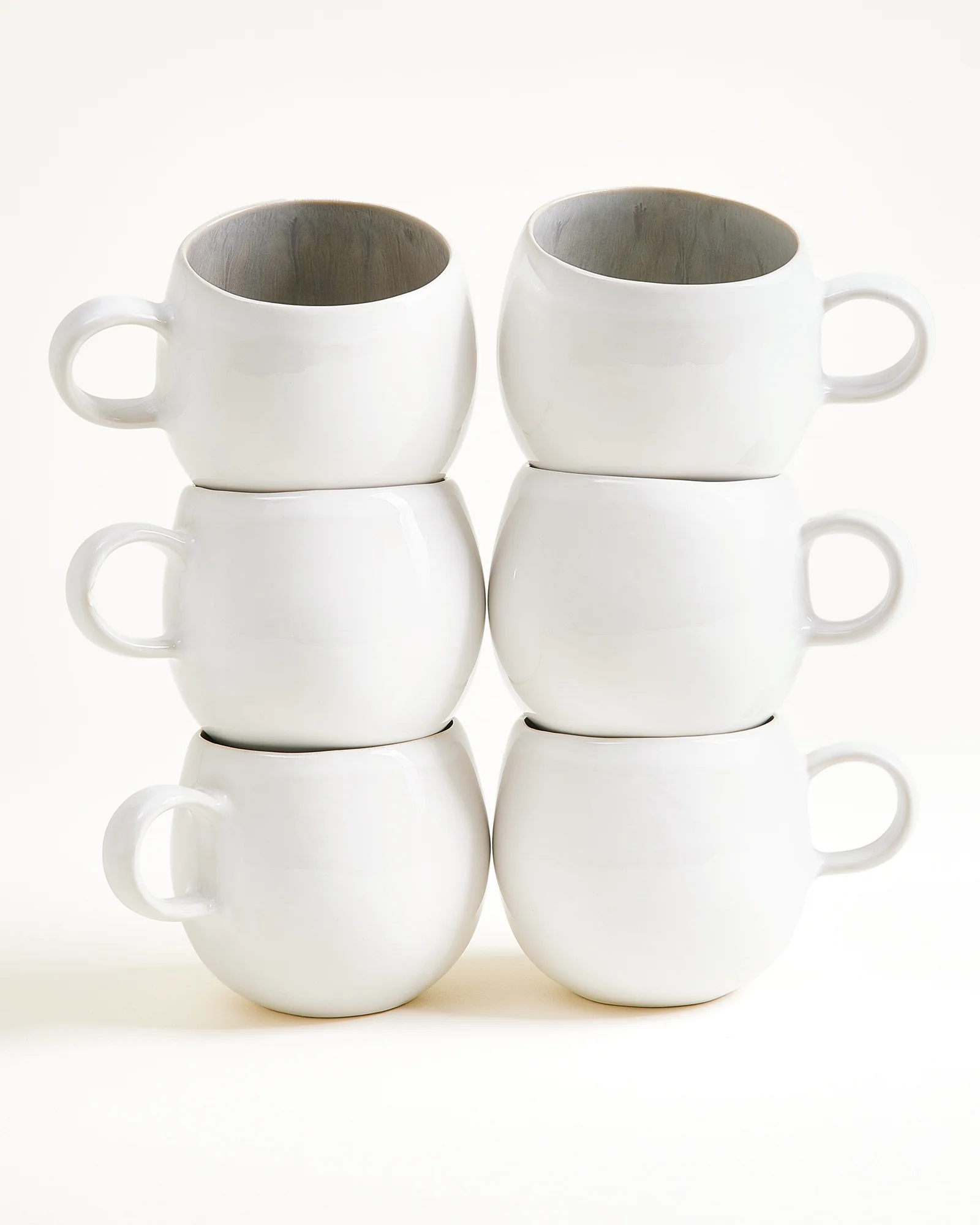 Areia Tasse groß grau 6er-Set