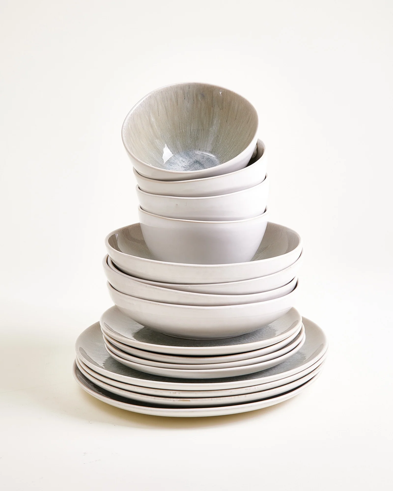 Areia Geschirr-Set grau 16-teilig
