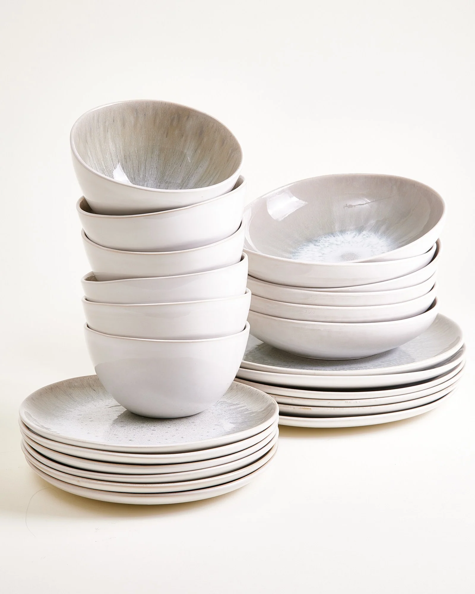 Areia Geschirr-Set grau 24-teilig