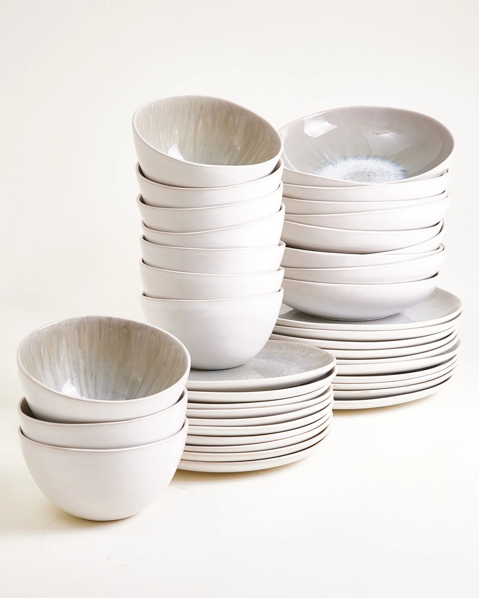 Areia Geschirr-Set grau 40-teilig