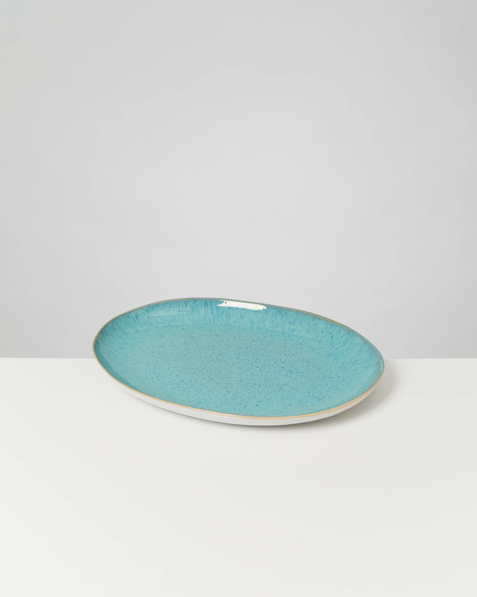 Areia Servierplatte L oval aqua