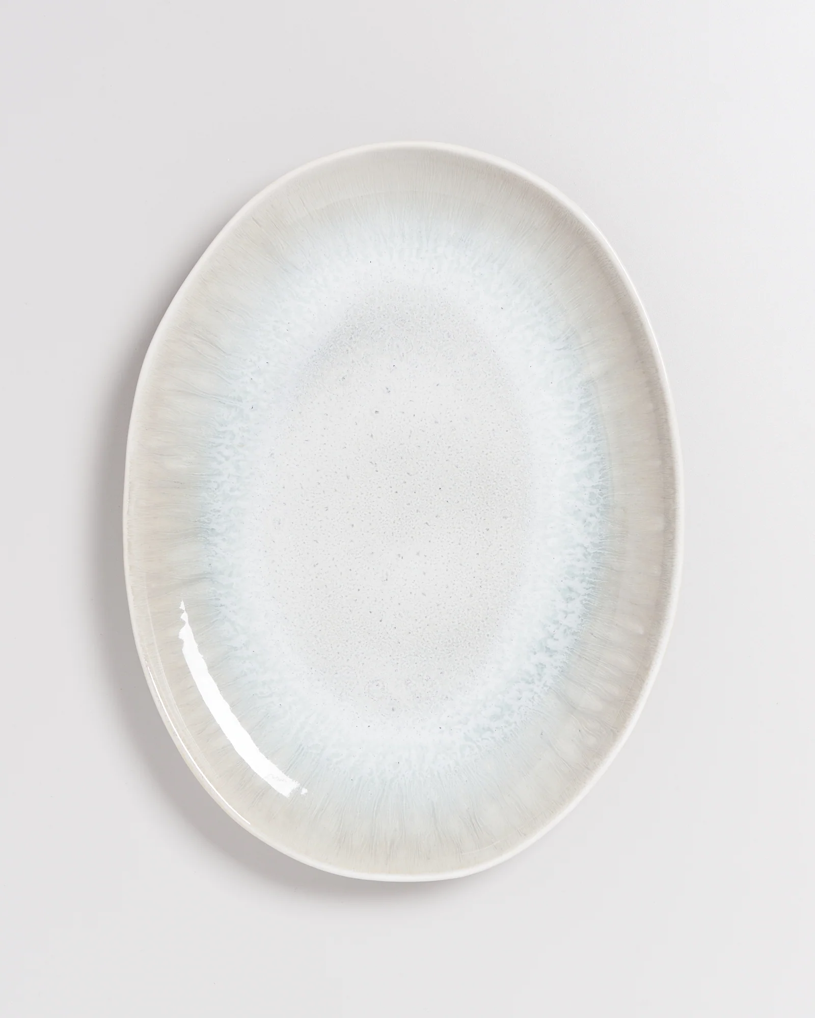 Areia Servierplatte L oval grau