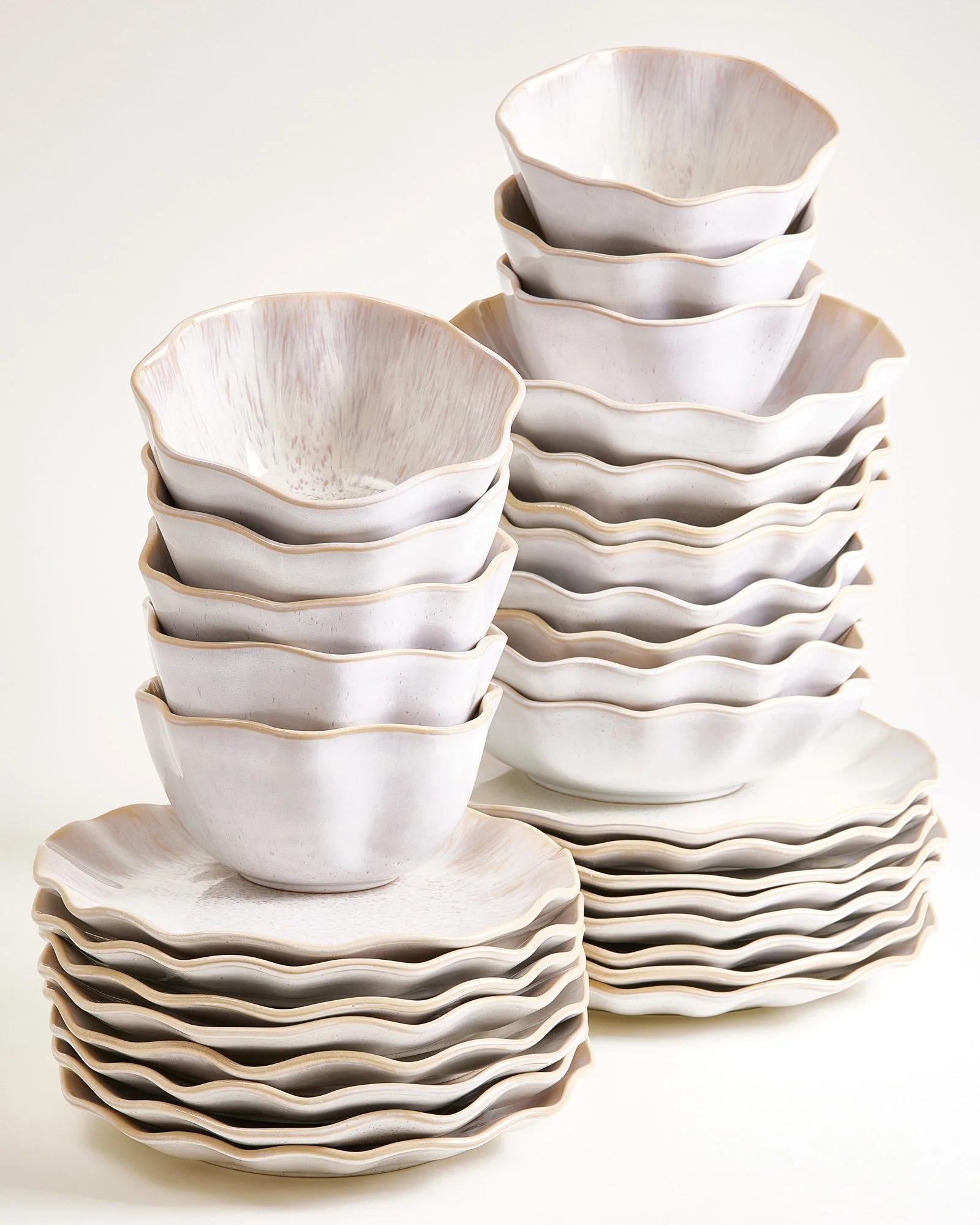 Areia Geschirr-Set shell sand 32-teilig