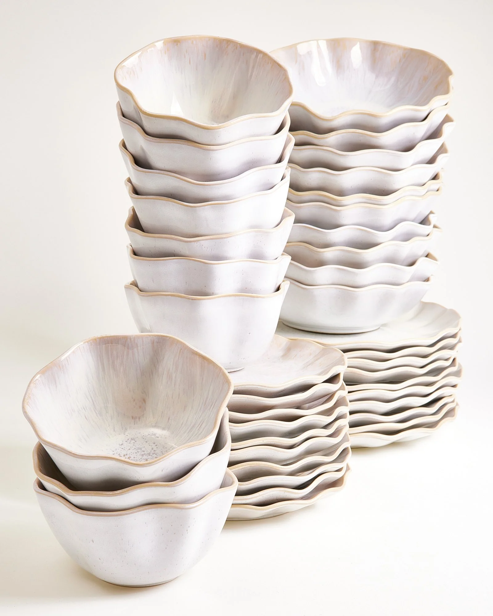 Areia Geschirr-Set shell sand 40-teilig
