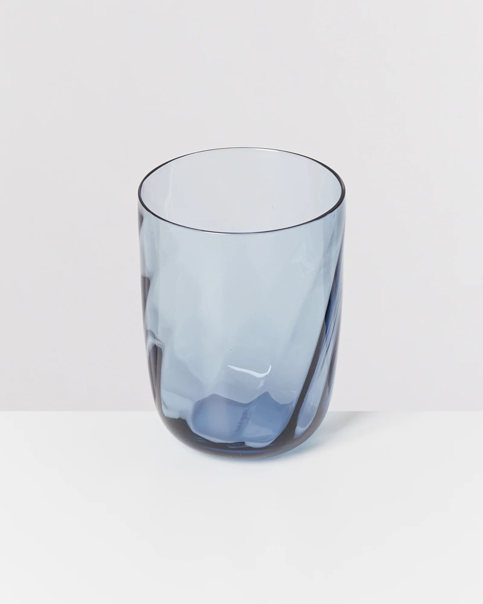 Calma Glas groß swirl blau