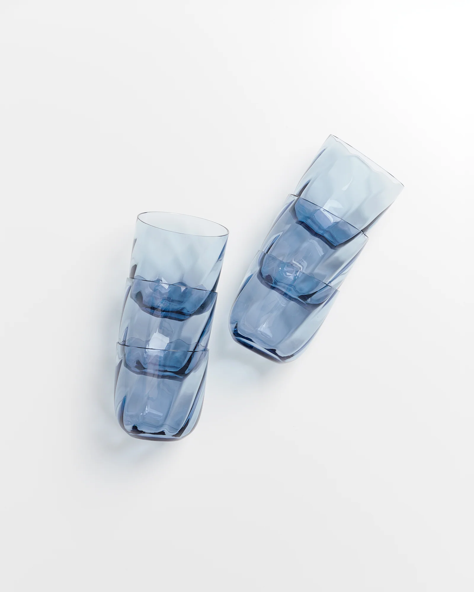 Calma Glas klein swirl blau 6er-Set - Image 5