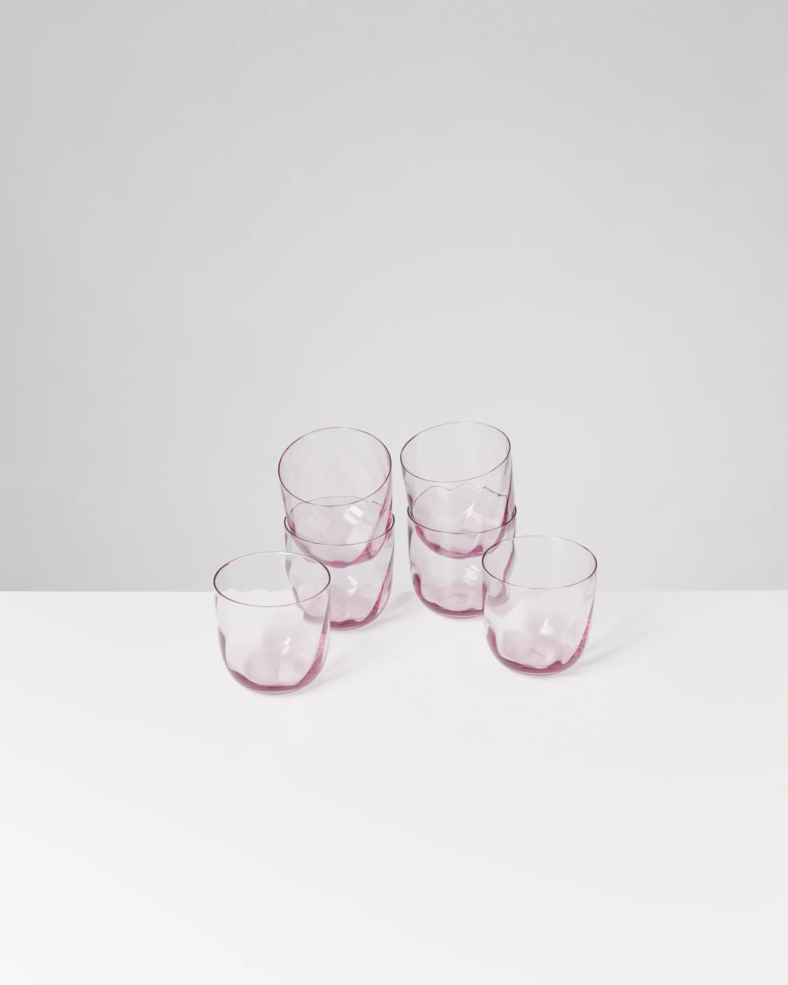 Calma Glas klein swirl lila 6er-Set
