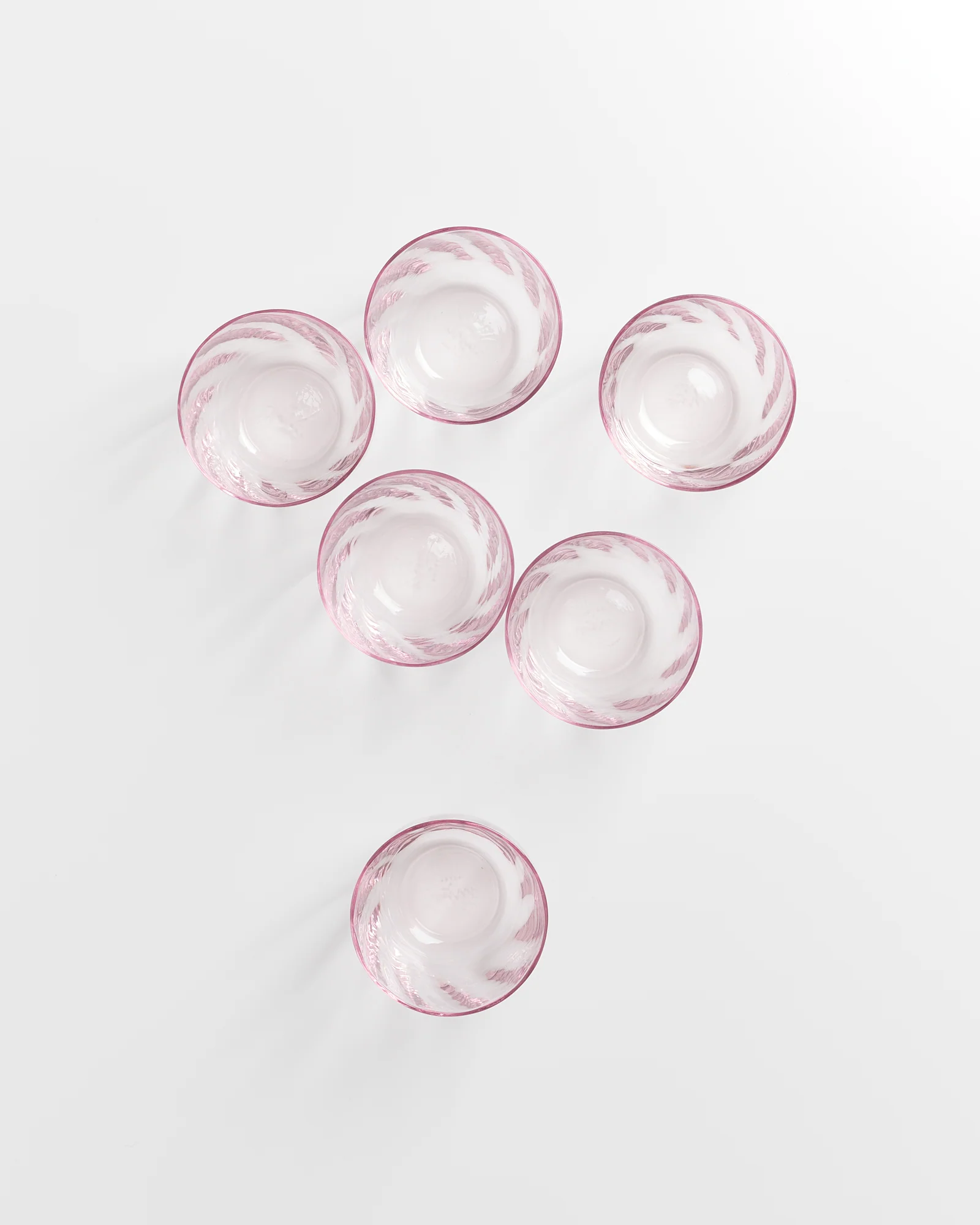 Calma Glas klein swirl rosé 6er-Set - Image 5