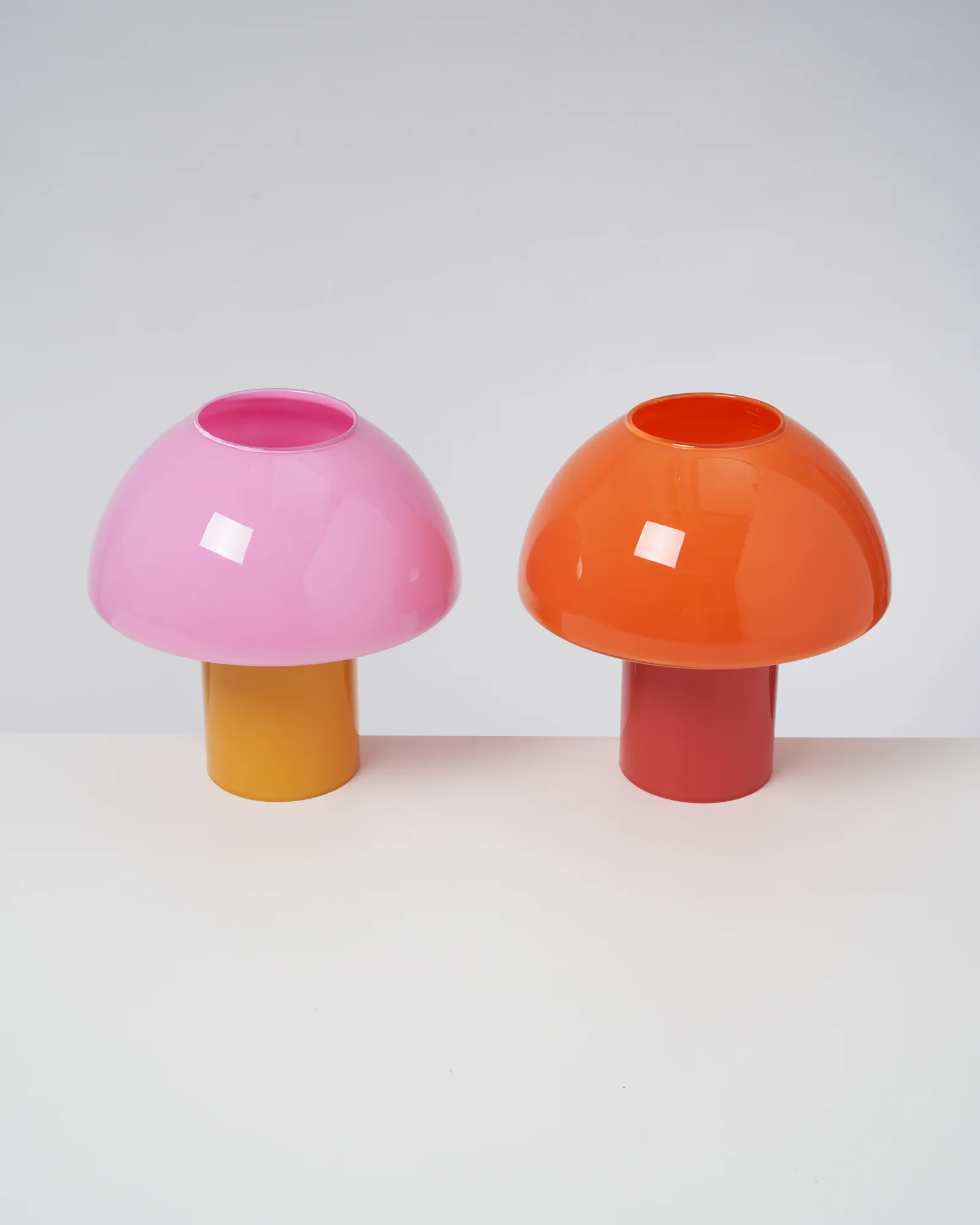 Cogumelo Glaslampe rosa gelb - Image 4