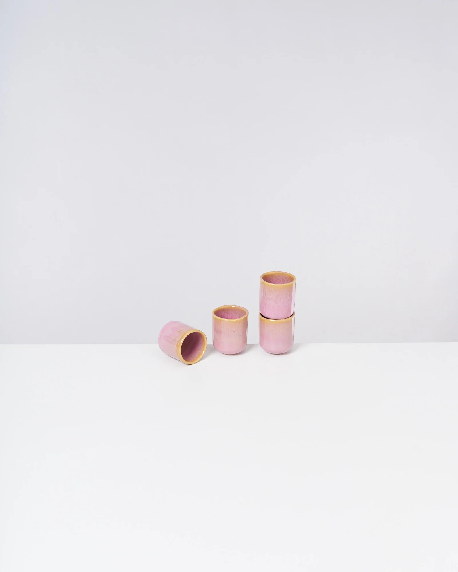 Copa Alto Espressobecher gelb rosé 4er-Set