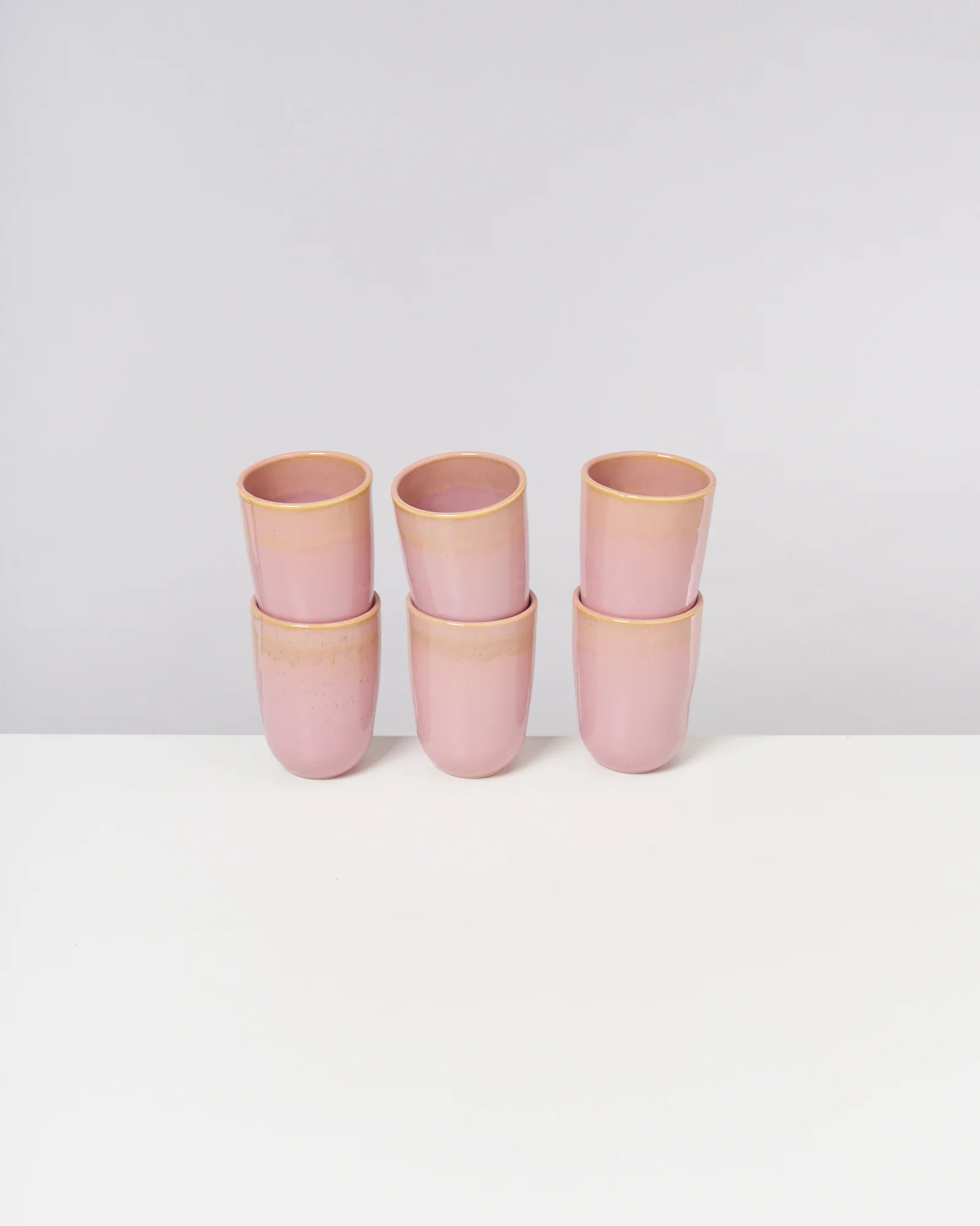 Copa Alto Becher groß gelb rosé 6er-Set