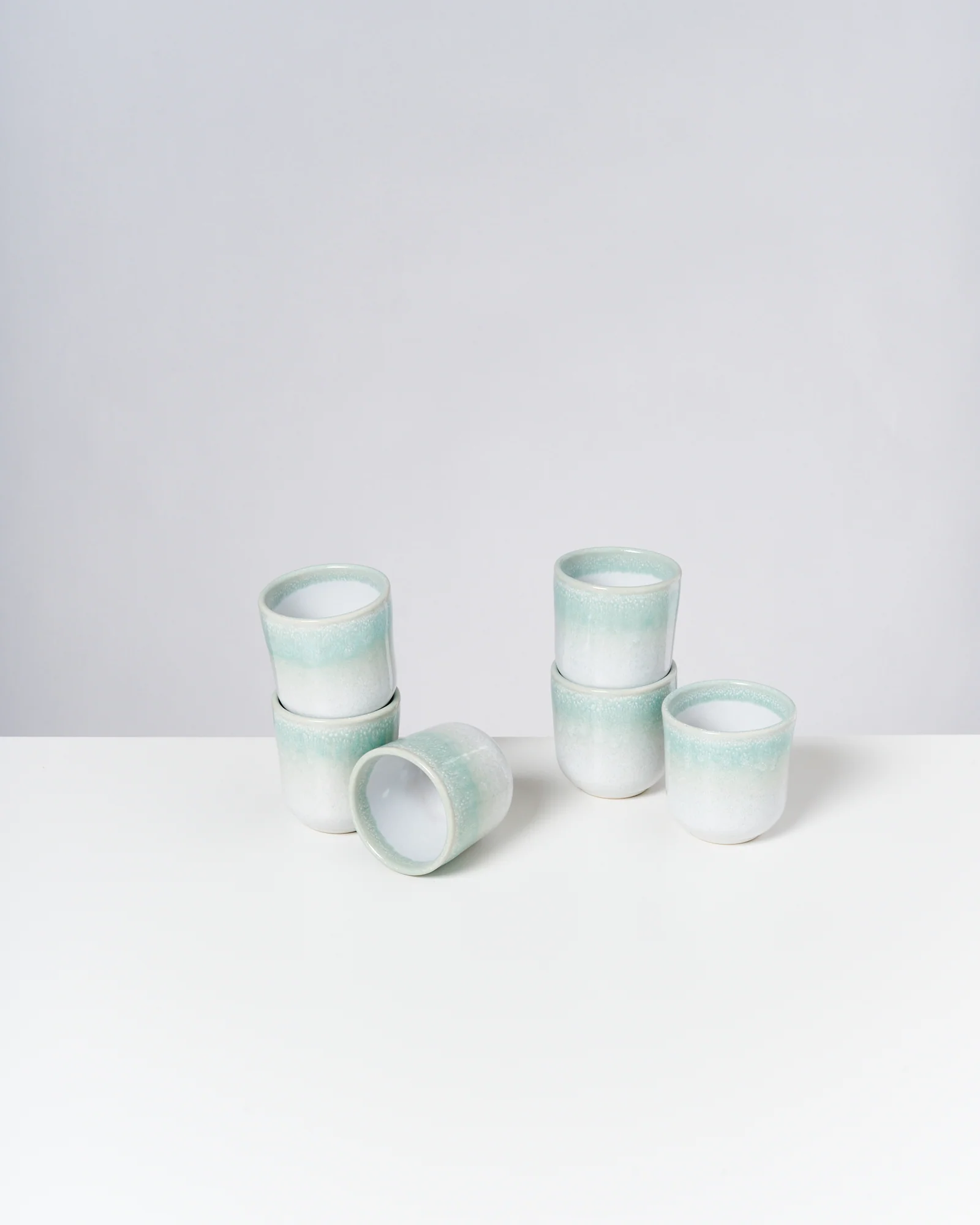 Copa Alto Becher klein mint weiß 6er-Set