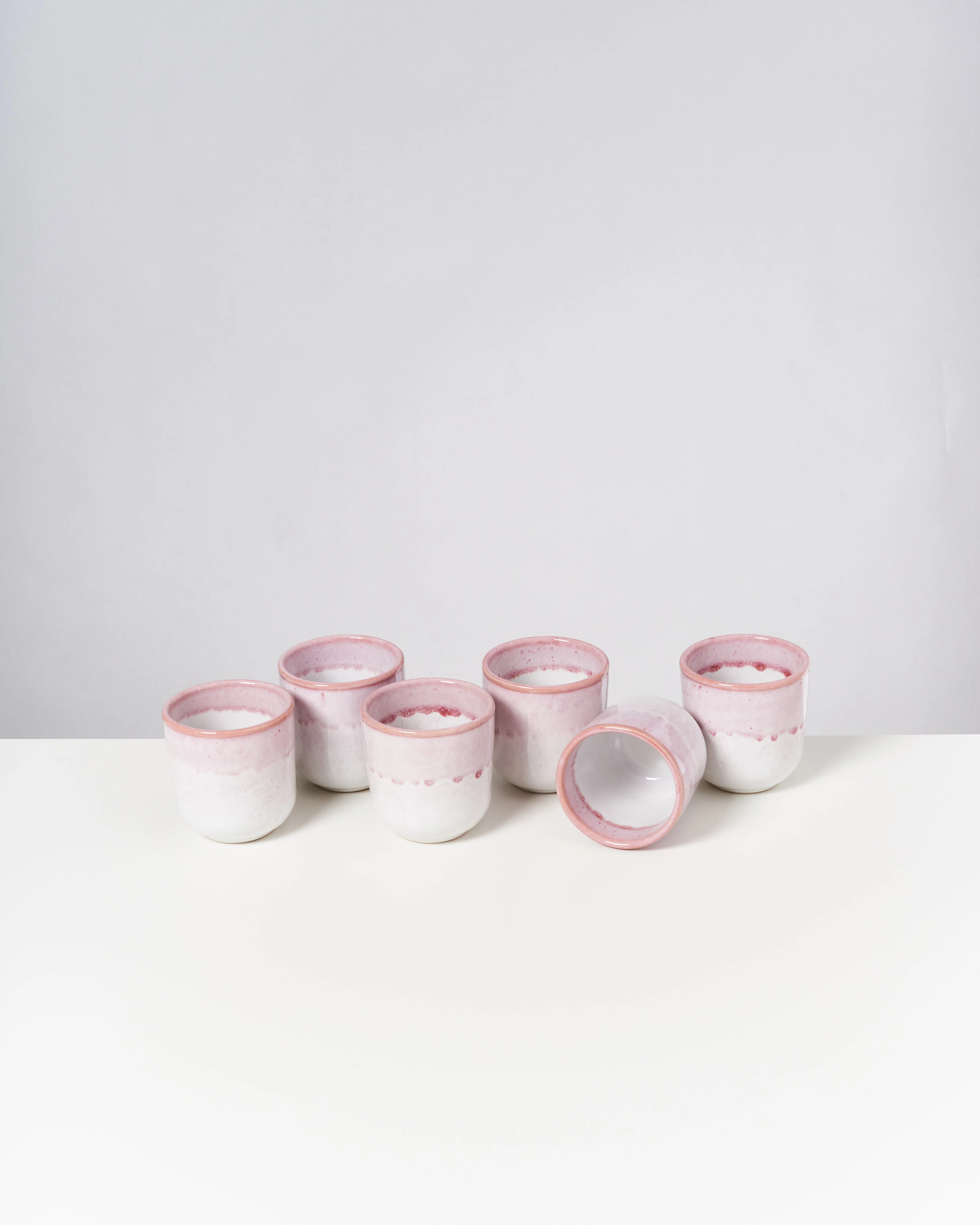 Copa Alto Becher klein rosa weiß 6er-Set