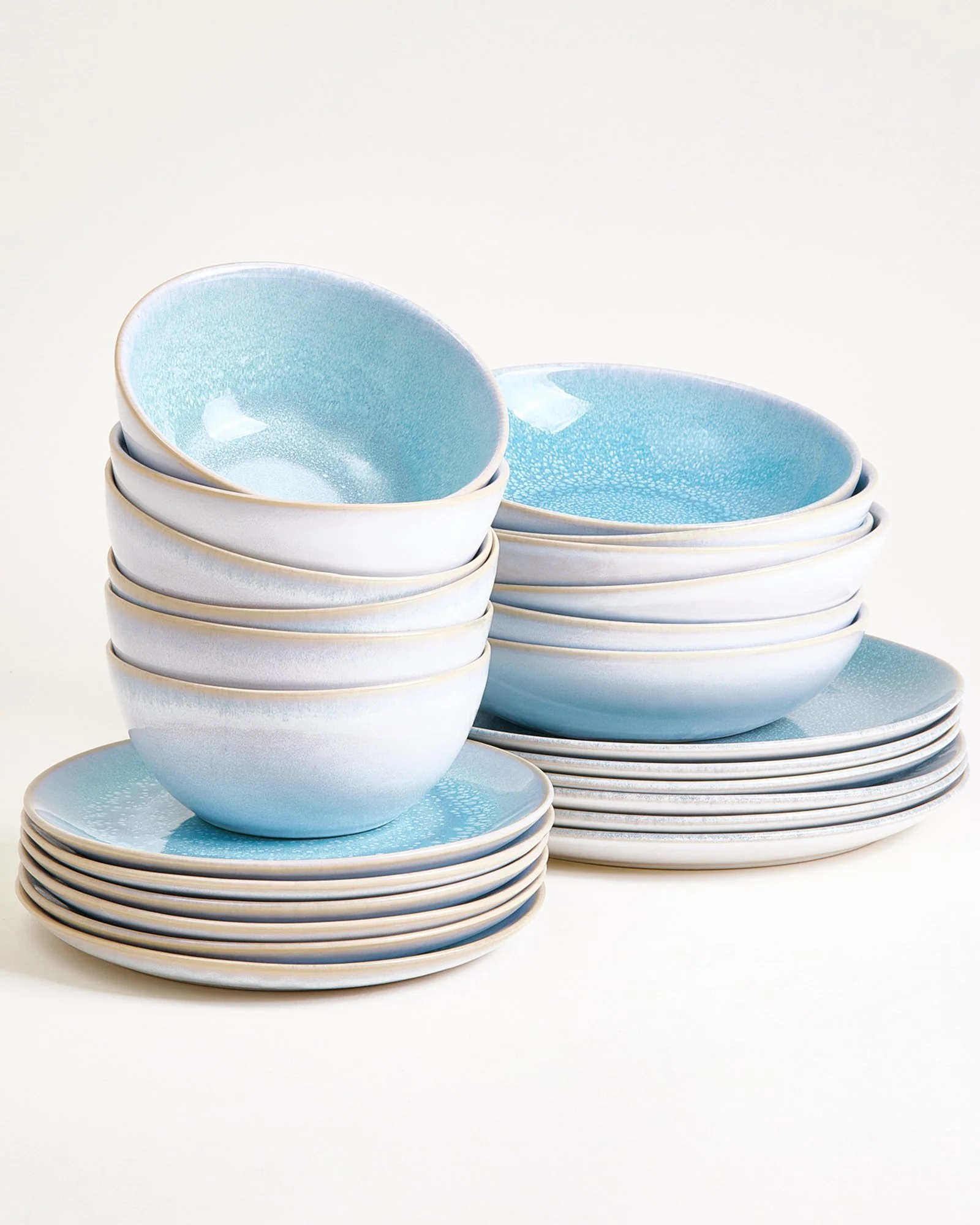 Cordoama Geschirr-Set classic aqua 24-teilig