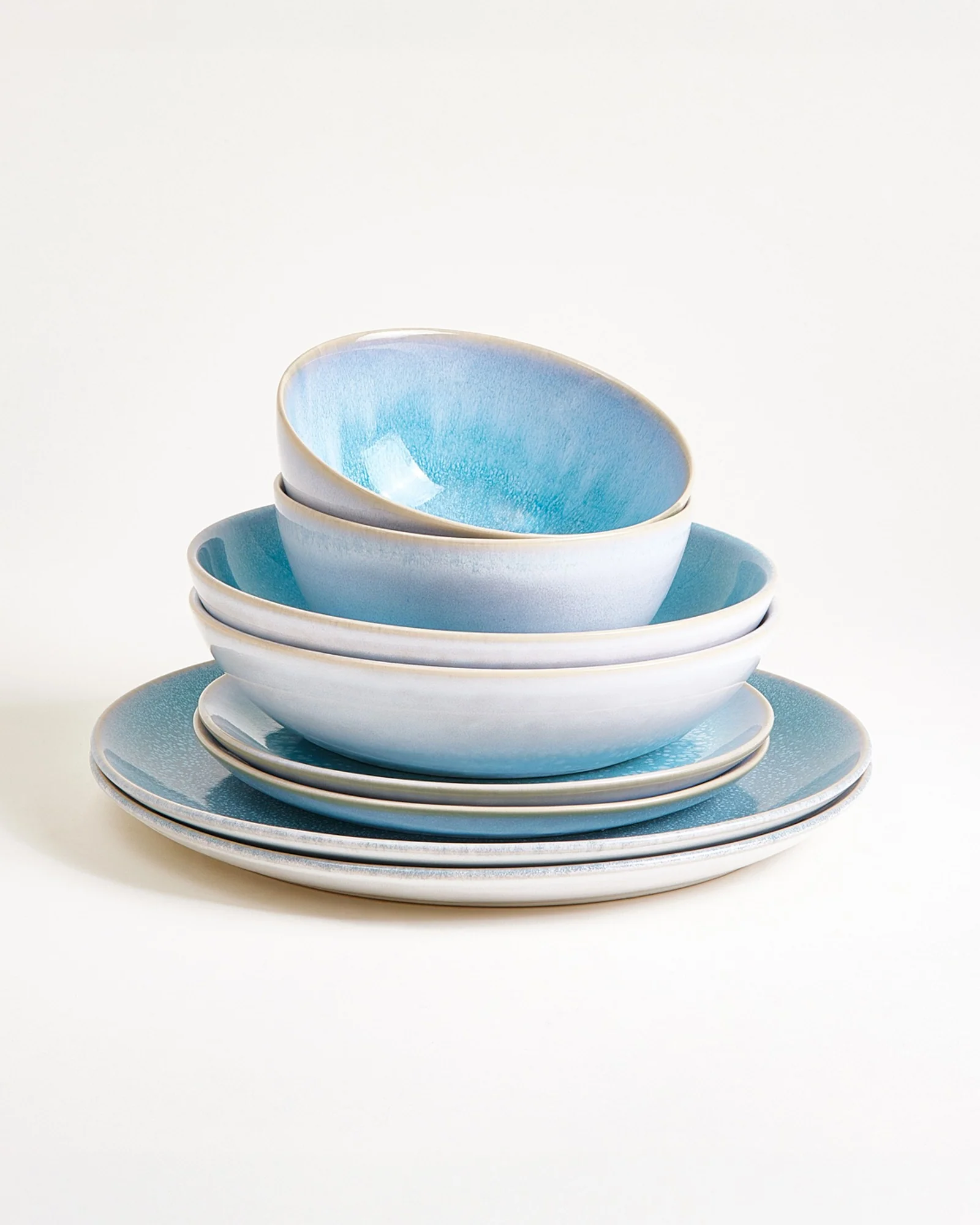 Cordoama Geschirr-Set classic aqua 8-teilig