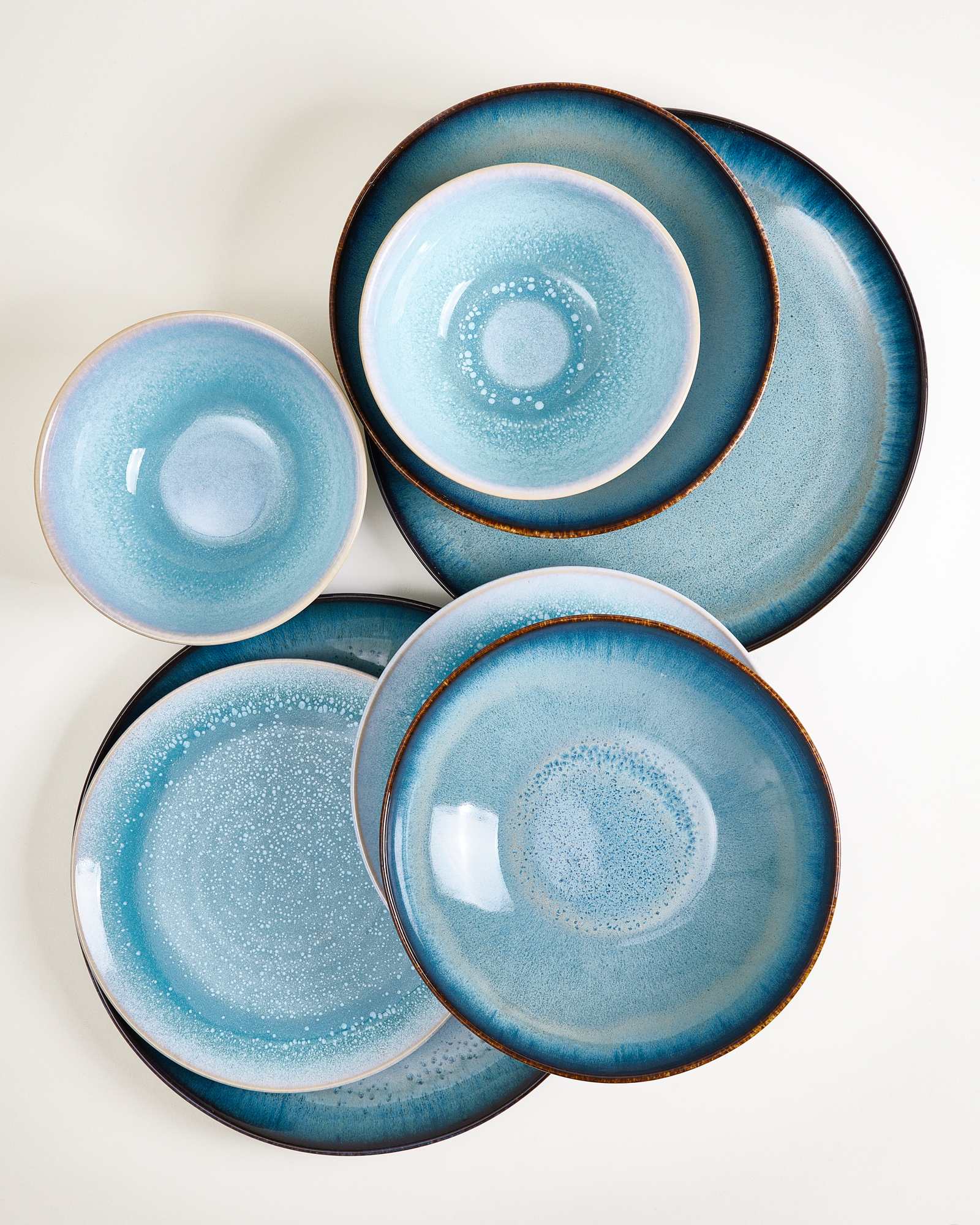 Geschirr-Set Soft Tide aqua grünblau 16-teilig - Image 3