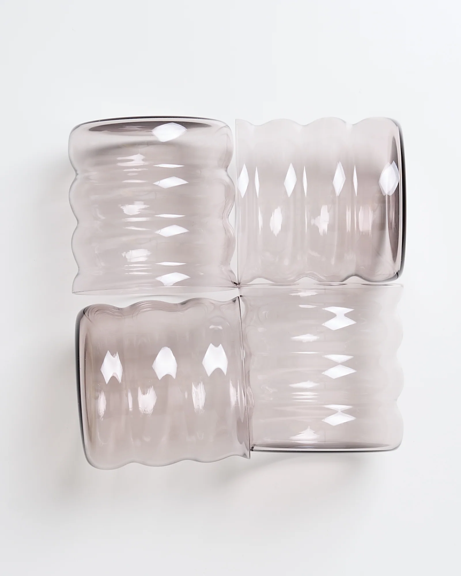 Joia Glas klein bubble grau 4er-Set - Image 4