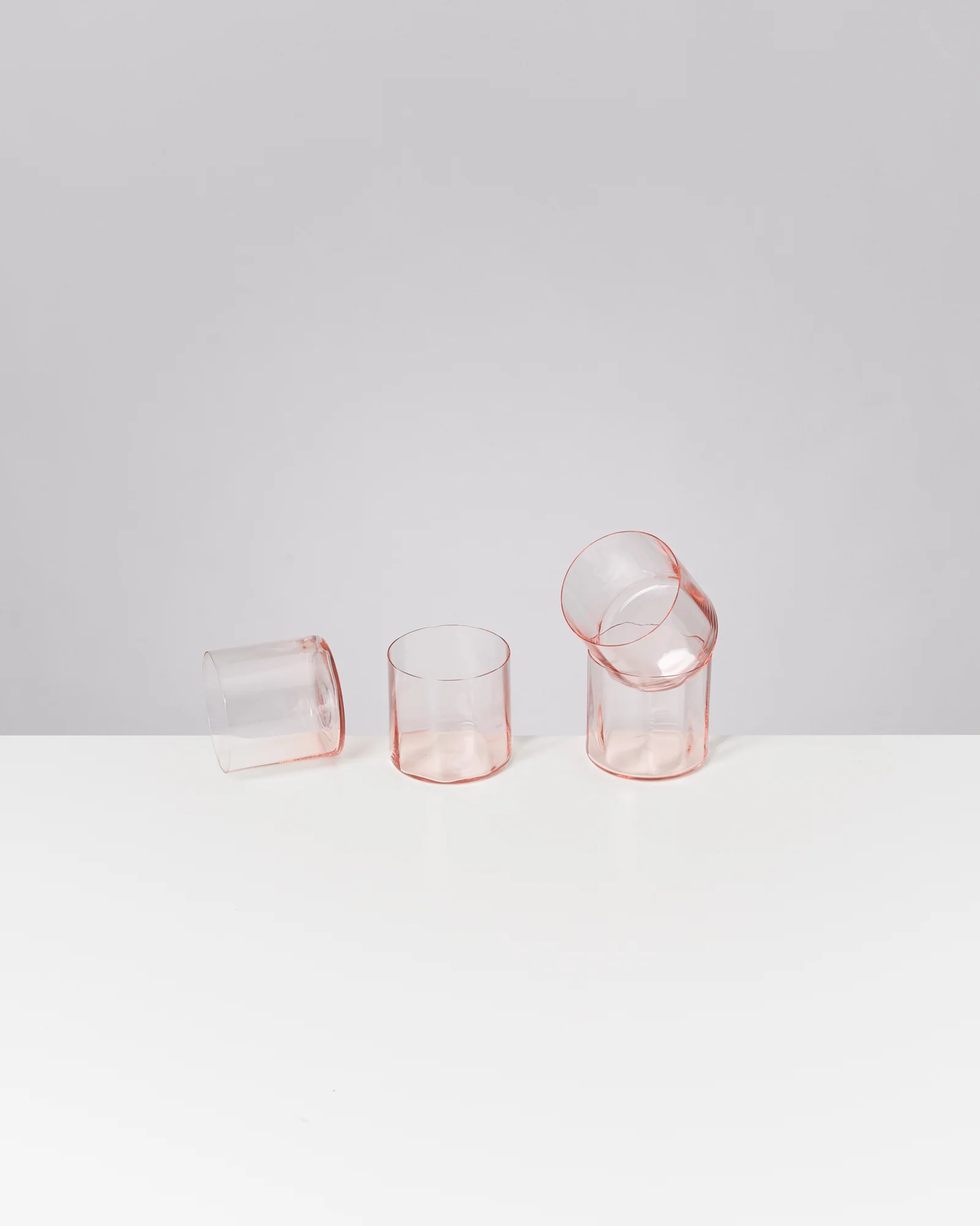 Joia Glas klein flower rosé 4er-Set