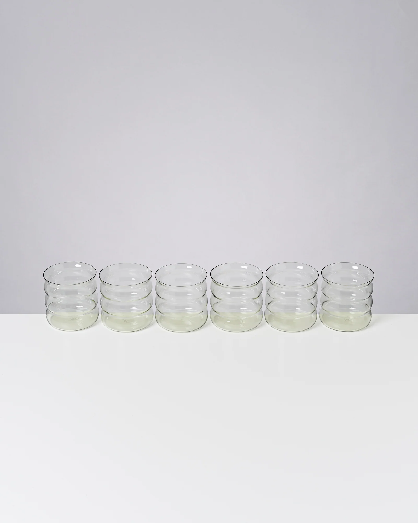 Joia Glas klein bubble smaragd 6er-Set