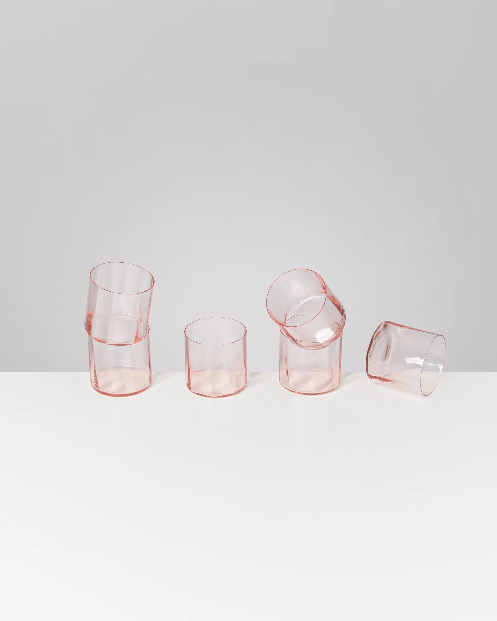 Joia Glas klein flower rosé 6er-Set