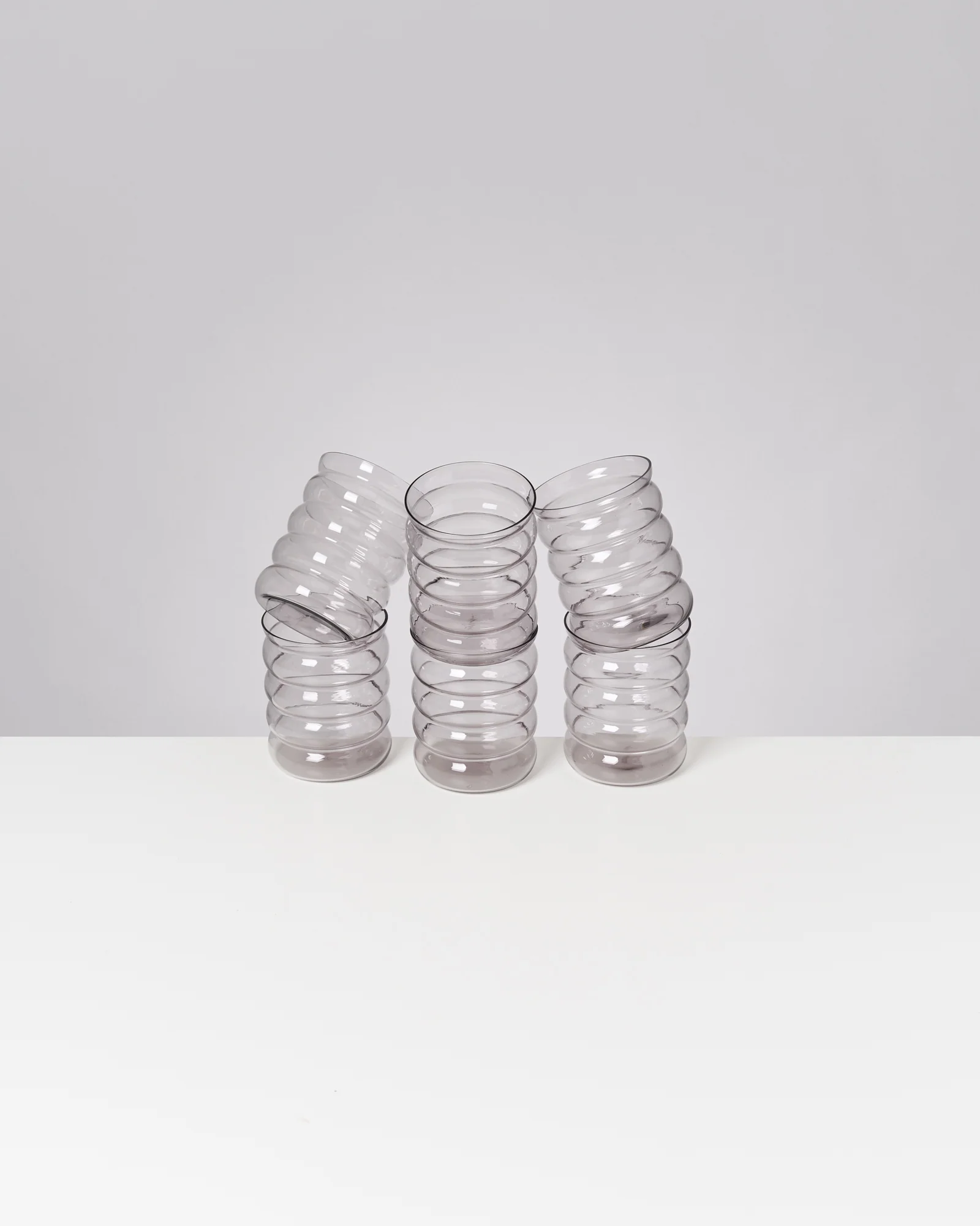 Joia Glas groß bubble grau 6er-Set - Image 4