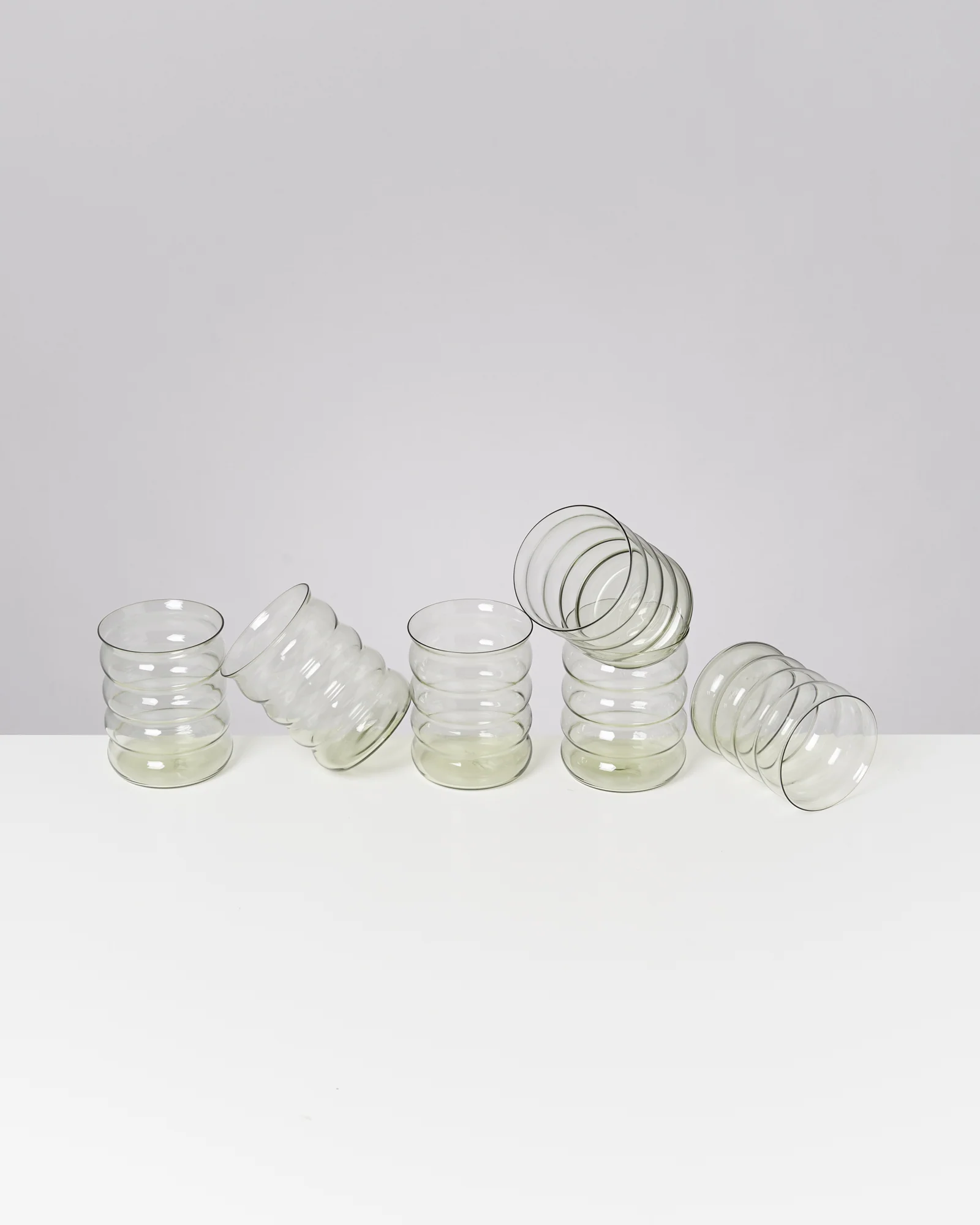 Joia Glas groß bubble smaragd 6er-Set