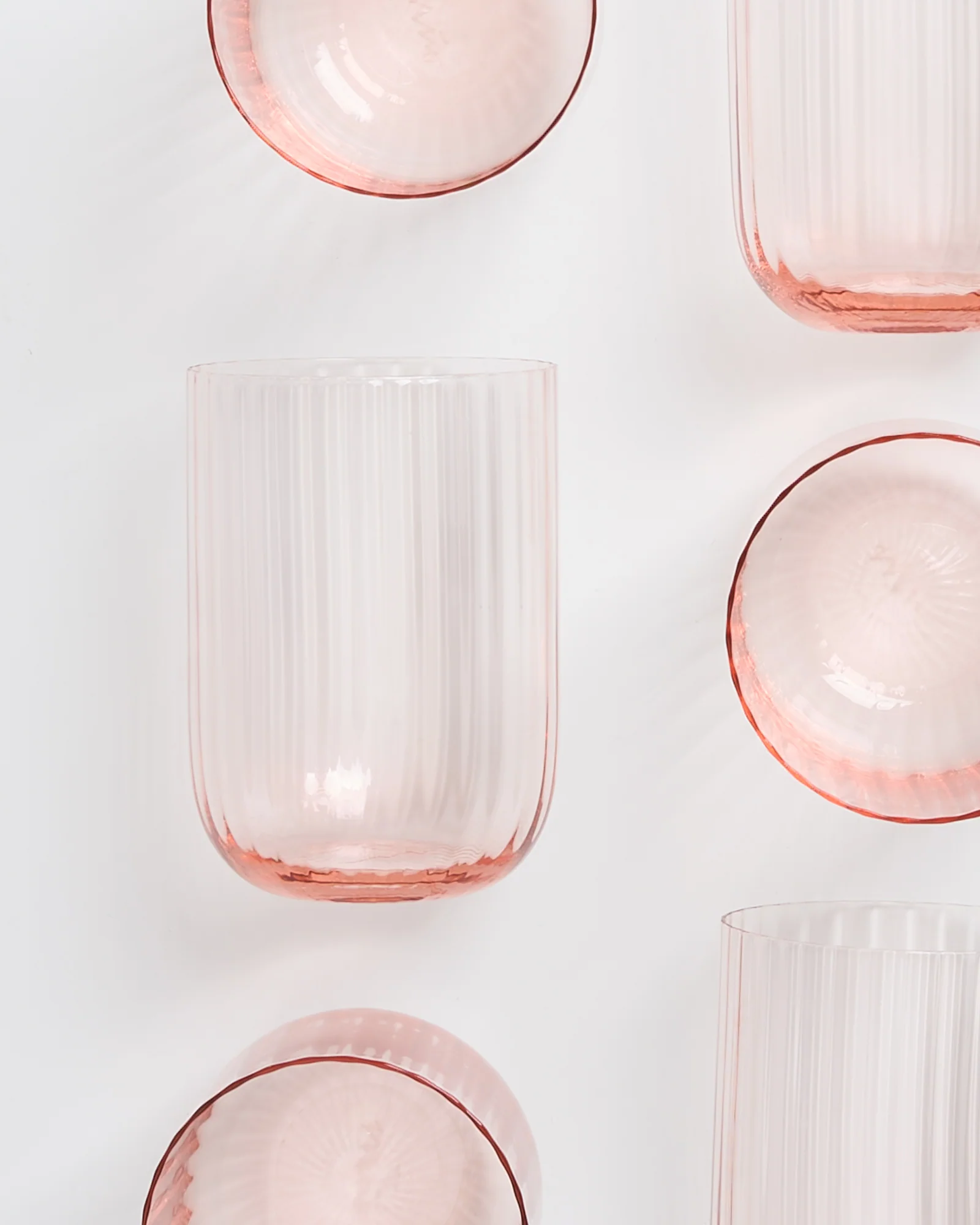 Joia Glas klein riffled rosé 6er-Set - Image 3