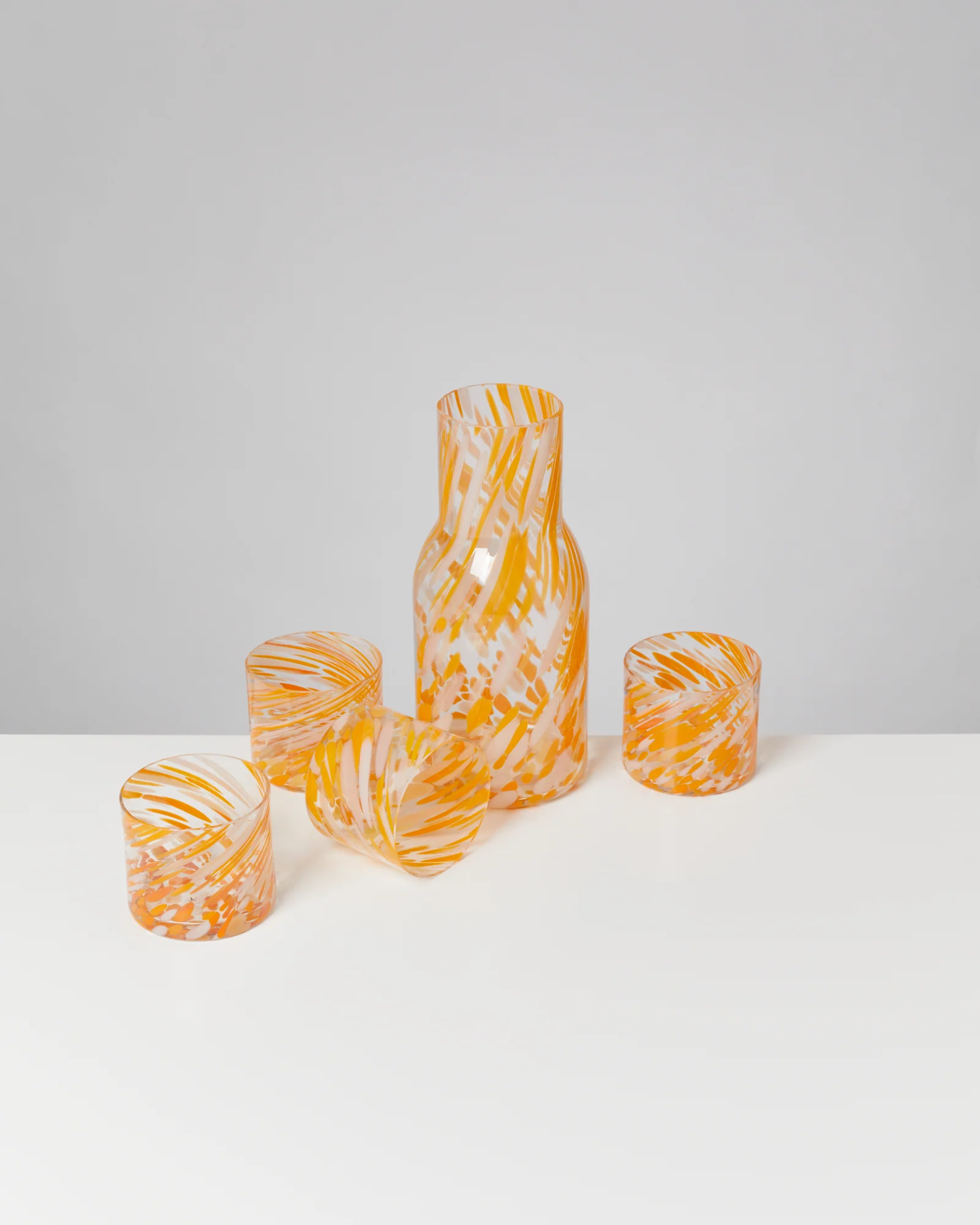 Joia Glas klein drops orange 5er-Set