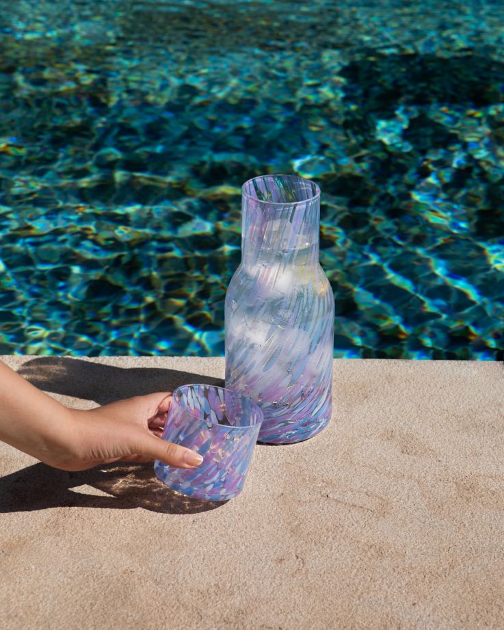 Joia Glas klein drops blau lila - Image 4