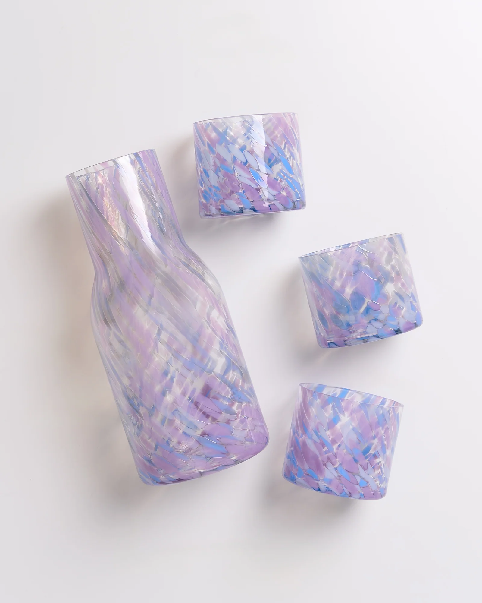 Joia Glas klein drops blau lila - Image 6