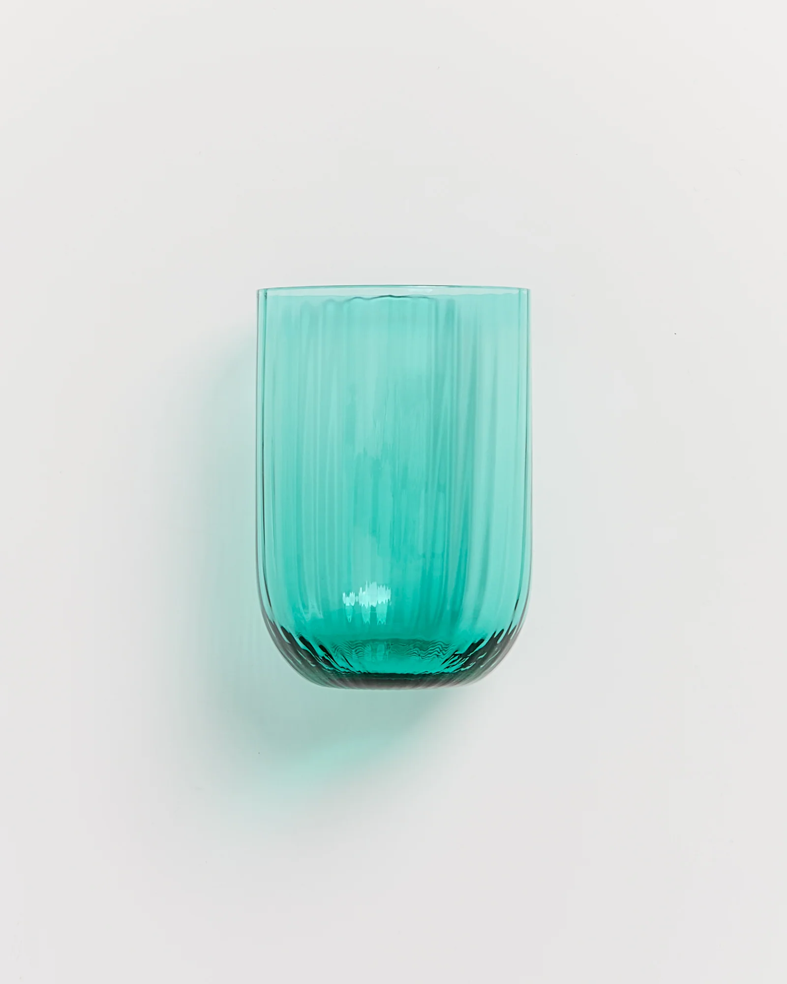 Joia Glas klein riffled türkis - Image 3