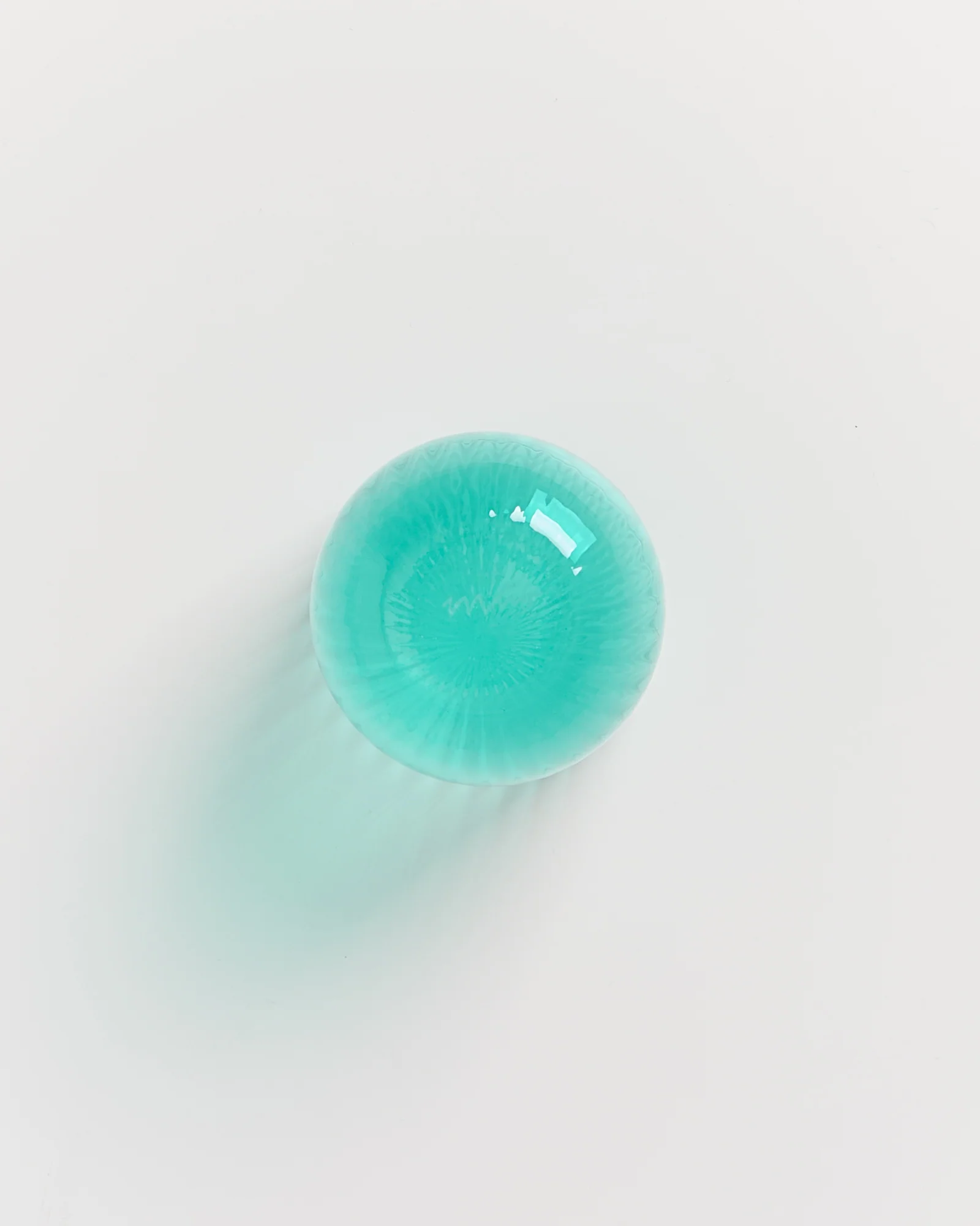 Joia Glas klein riffled türkis - Image 7
