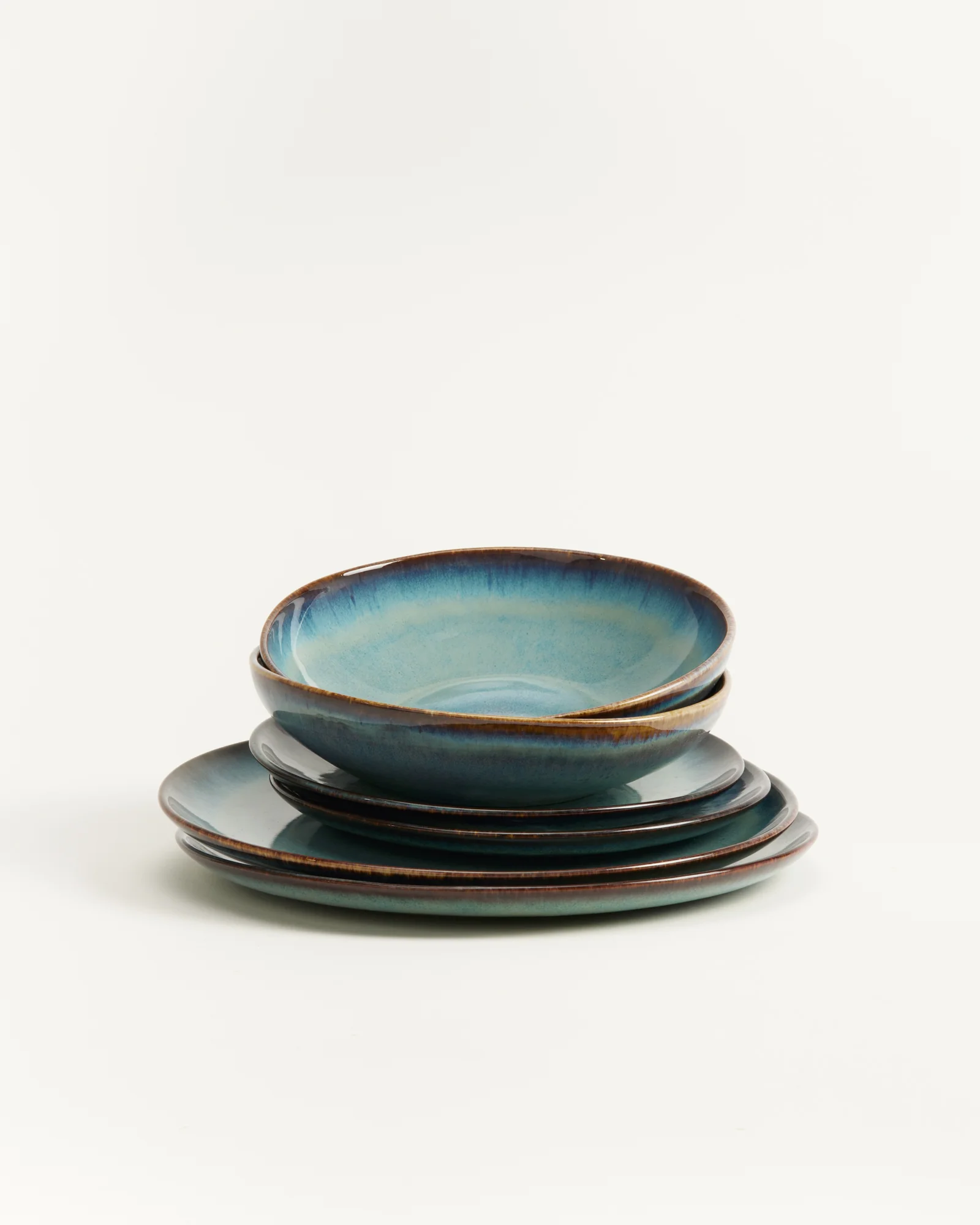 Madeira Dinner-Set grünblau 6-teilig