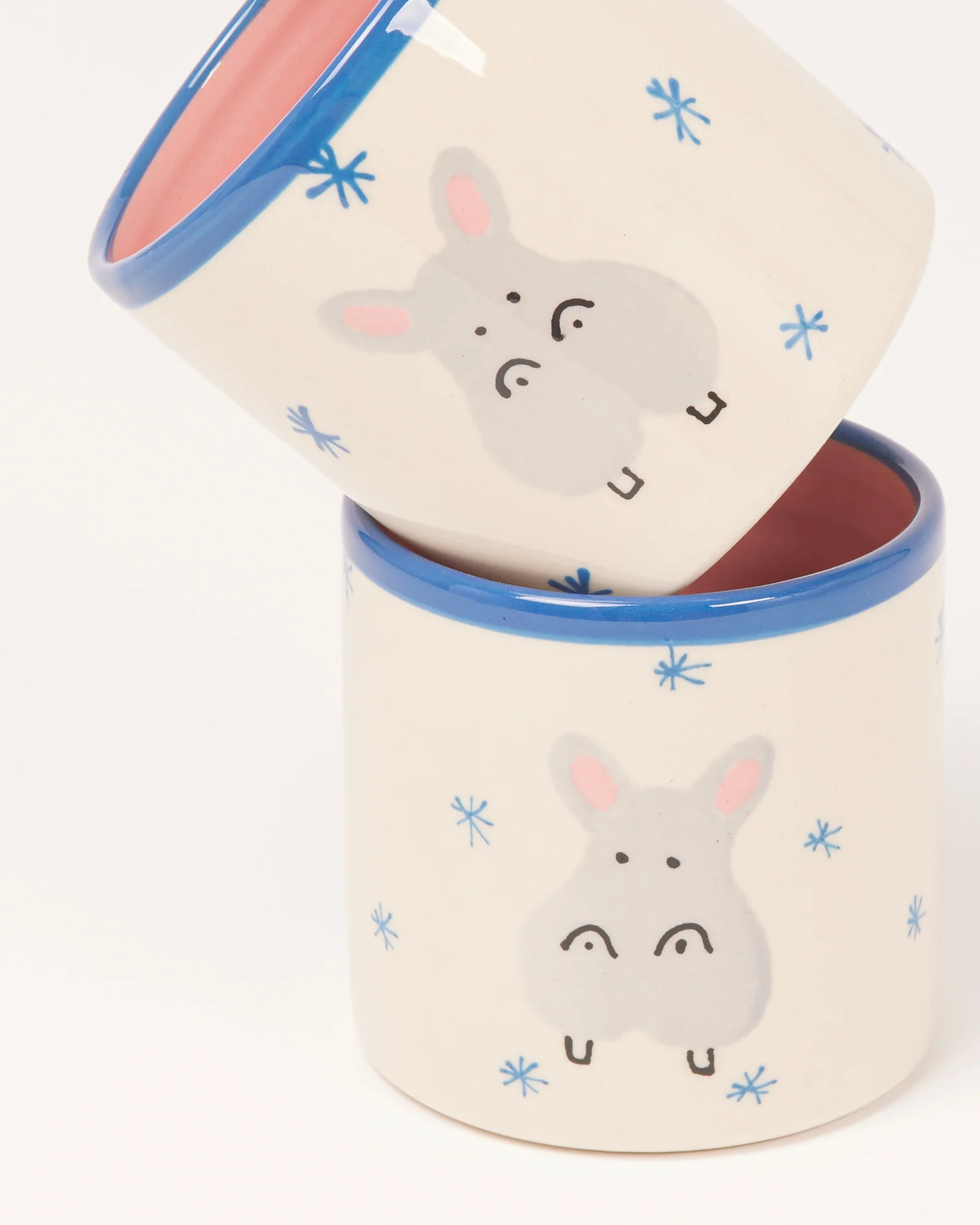 Miio Miini Becher groß Hippo weiß blau - Image 2