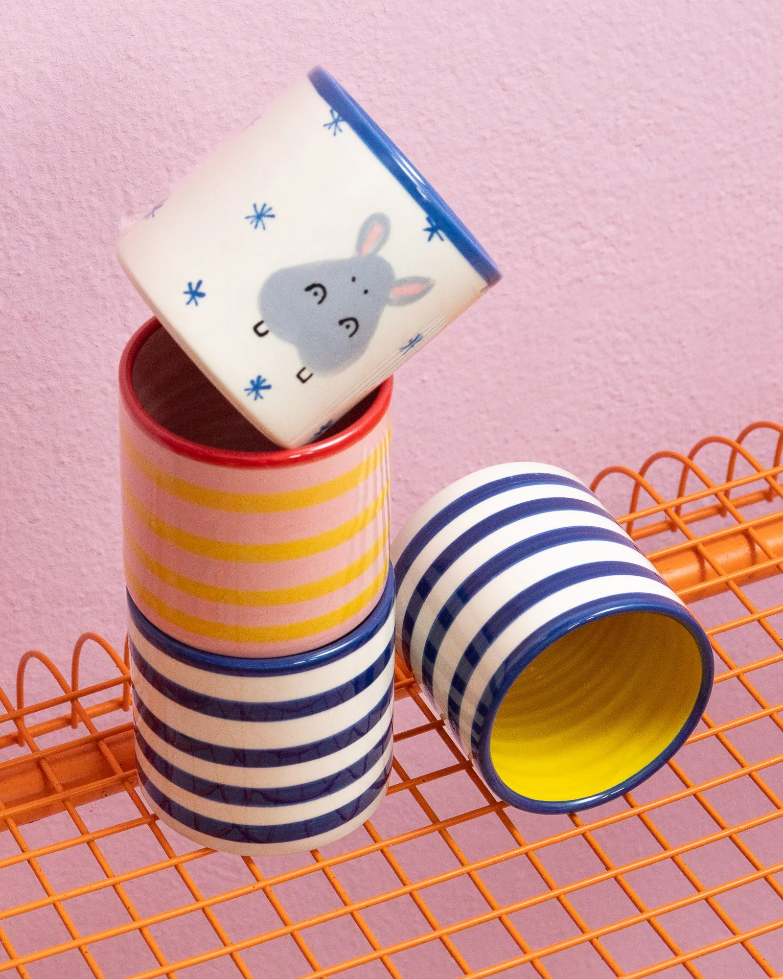 Miio Miini Becher groß Hippo weiß blau - Image 3