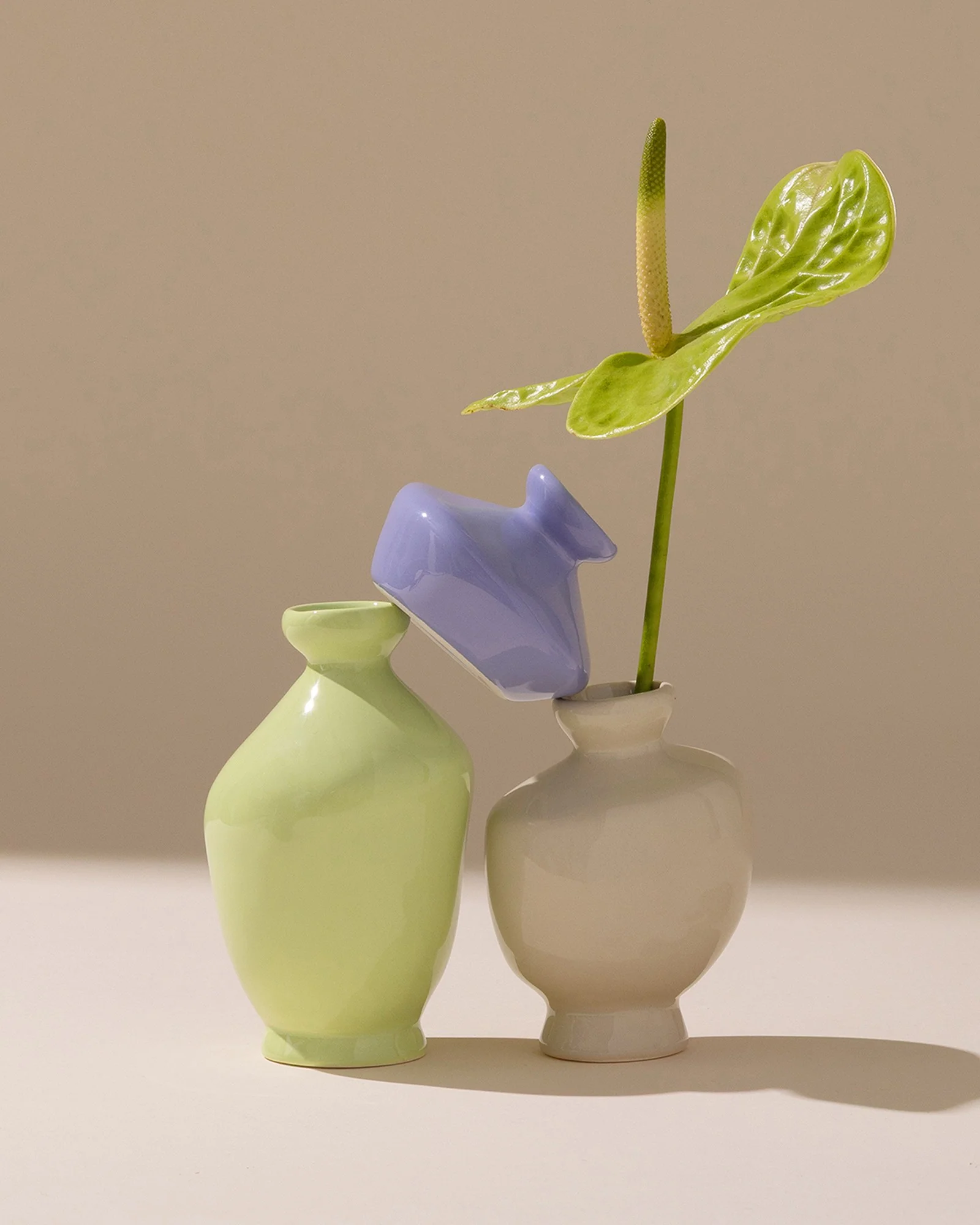 Mino Vase S 3er-Set cornflower sand lime - Image 2