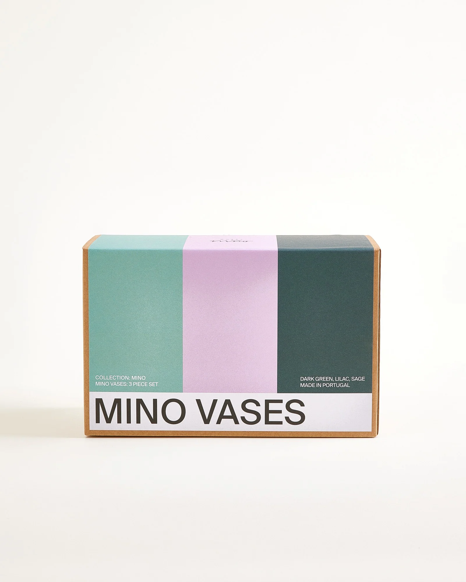 Mino Vase S 3er-Set dunkelgrün lila salbei - Image 3