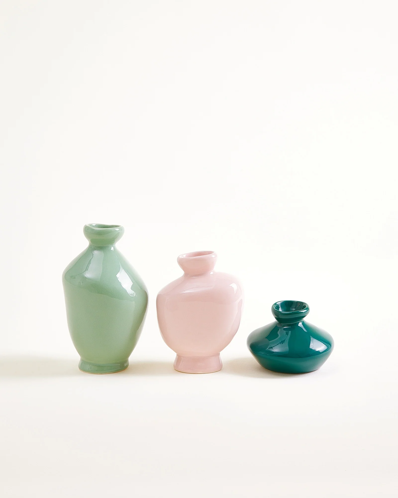 Mino Vase S 3er-Set dunkelgrün lila salbei - Image 4