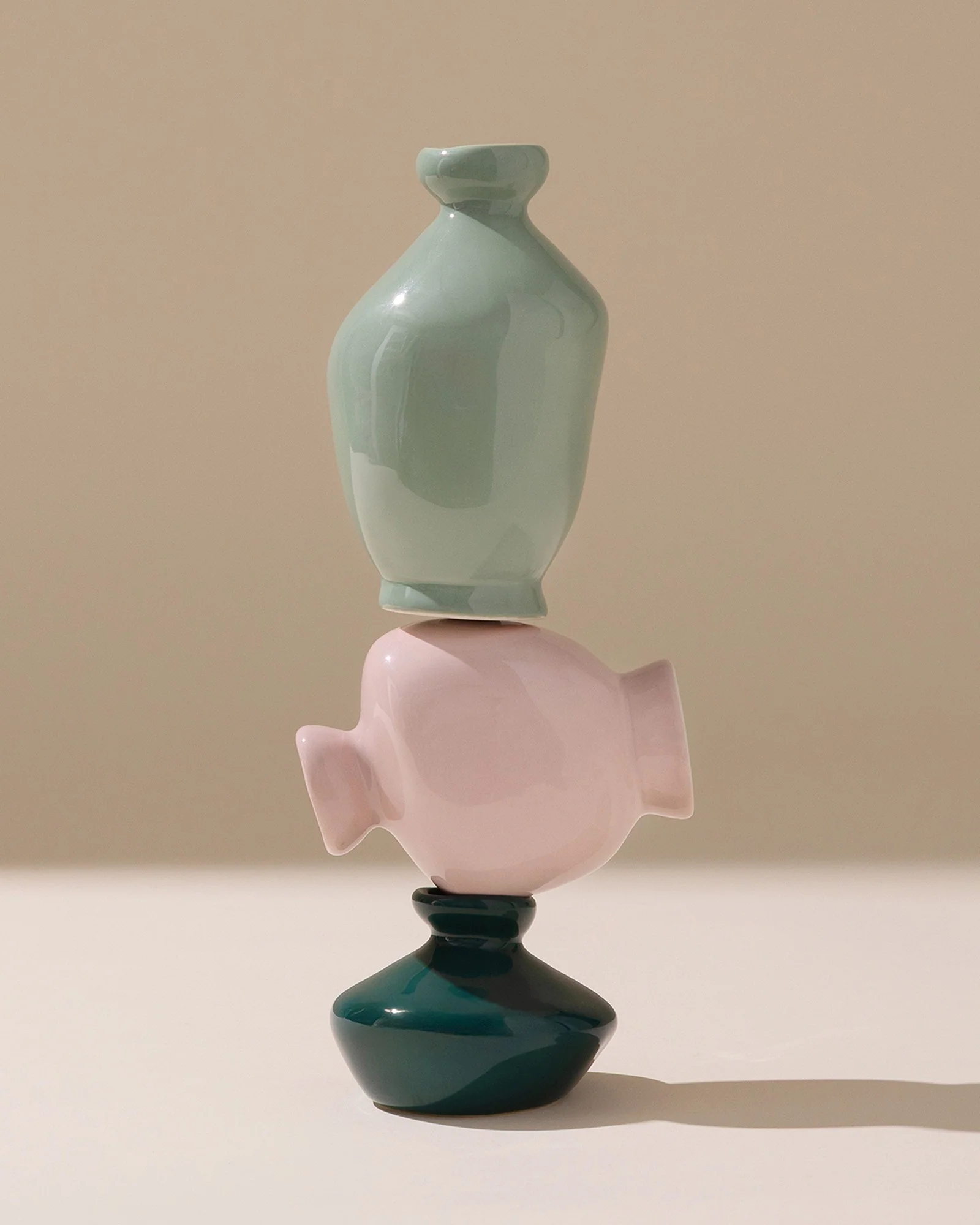 Mino Vase S 3er-Set dunkelgrün lila salbei - Image 5